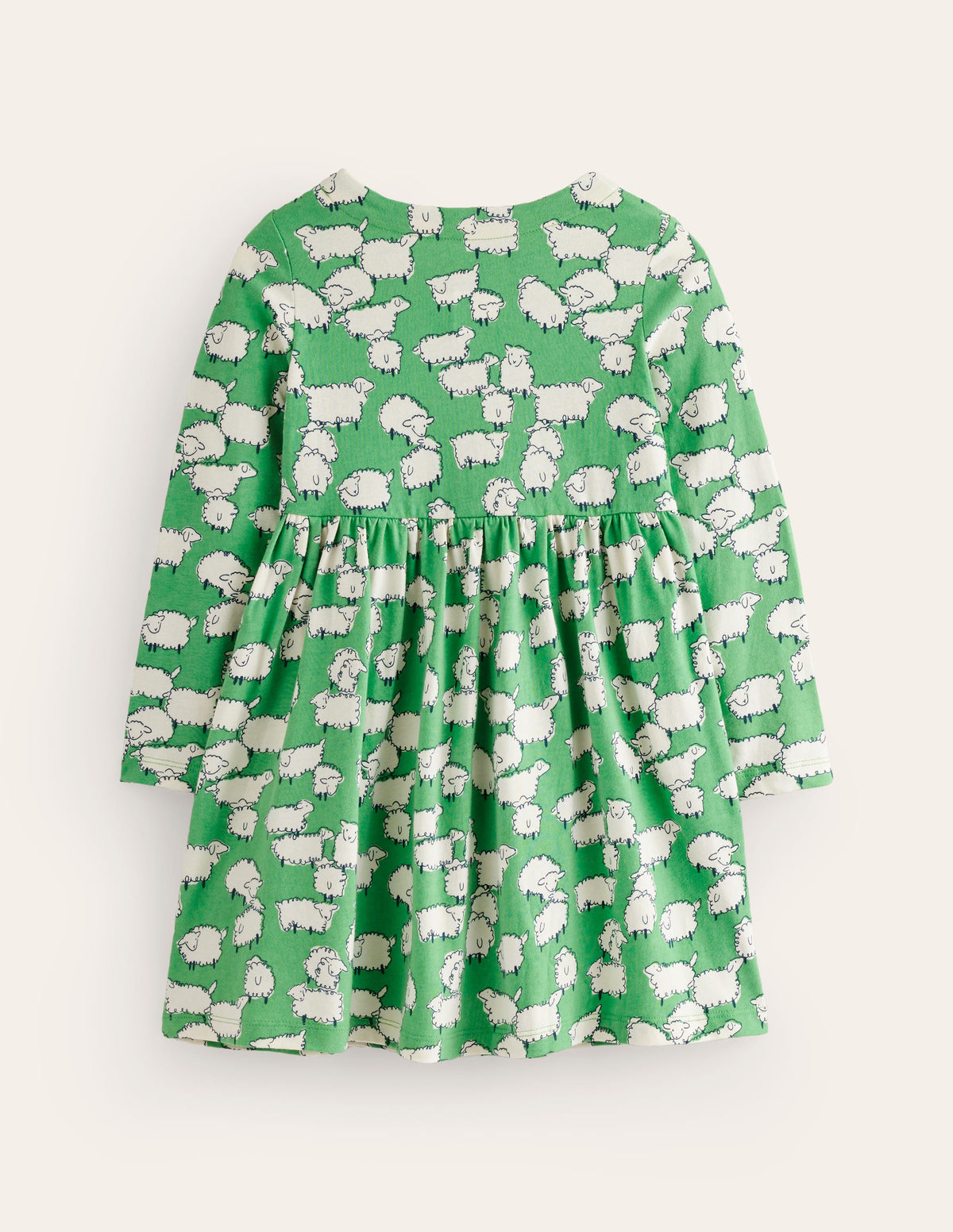 Robe fun à manches longues en jersey-Mouton vert aloé vera-2