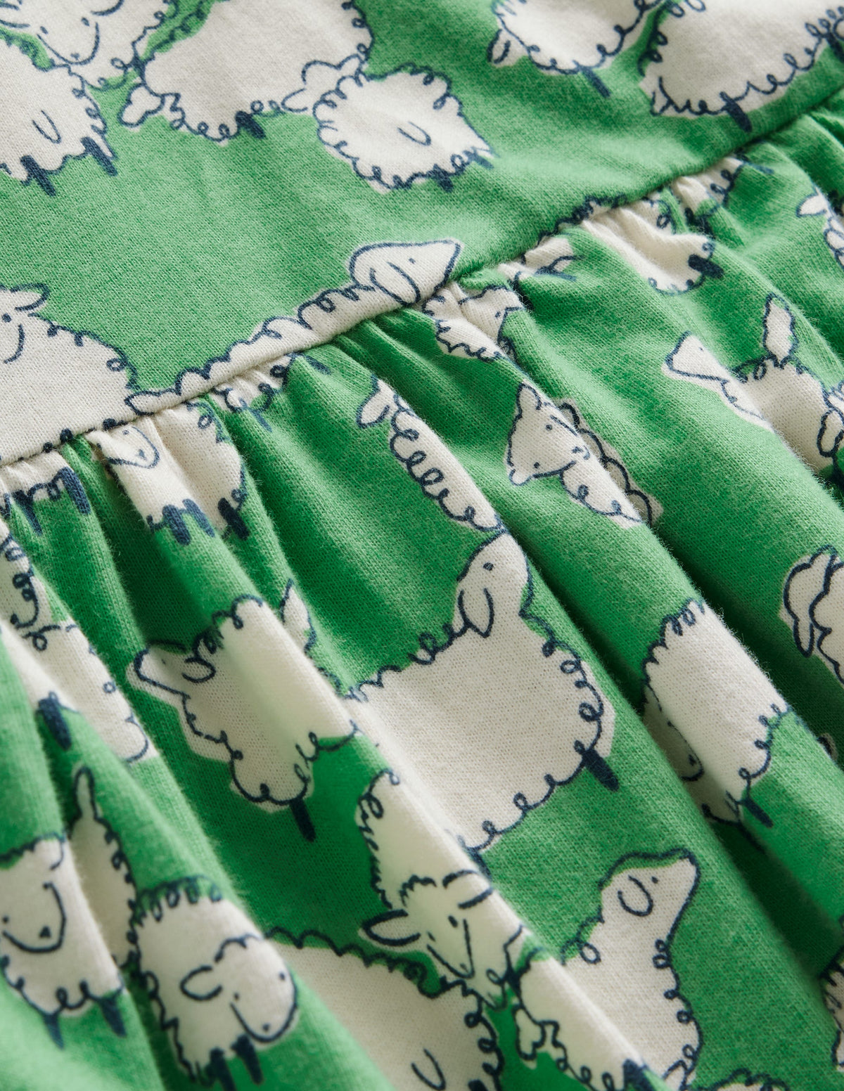 Robe fun à manches longues en jersey-Mouton vert aloé vera-3