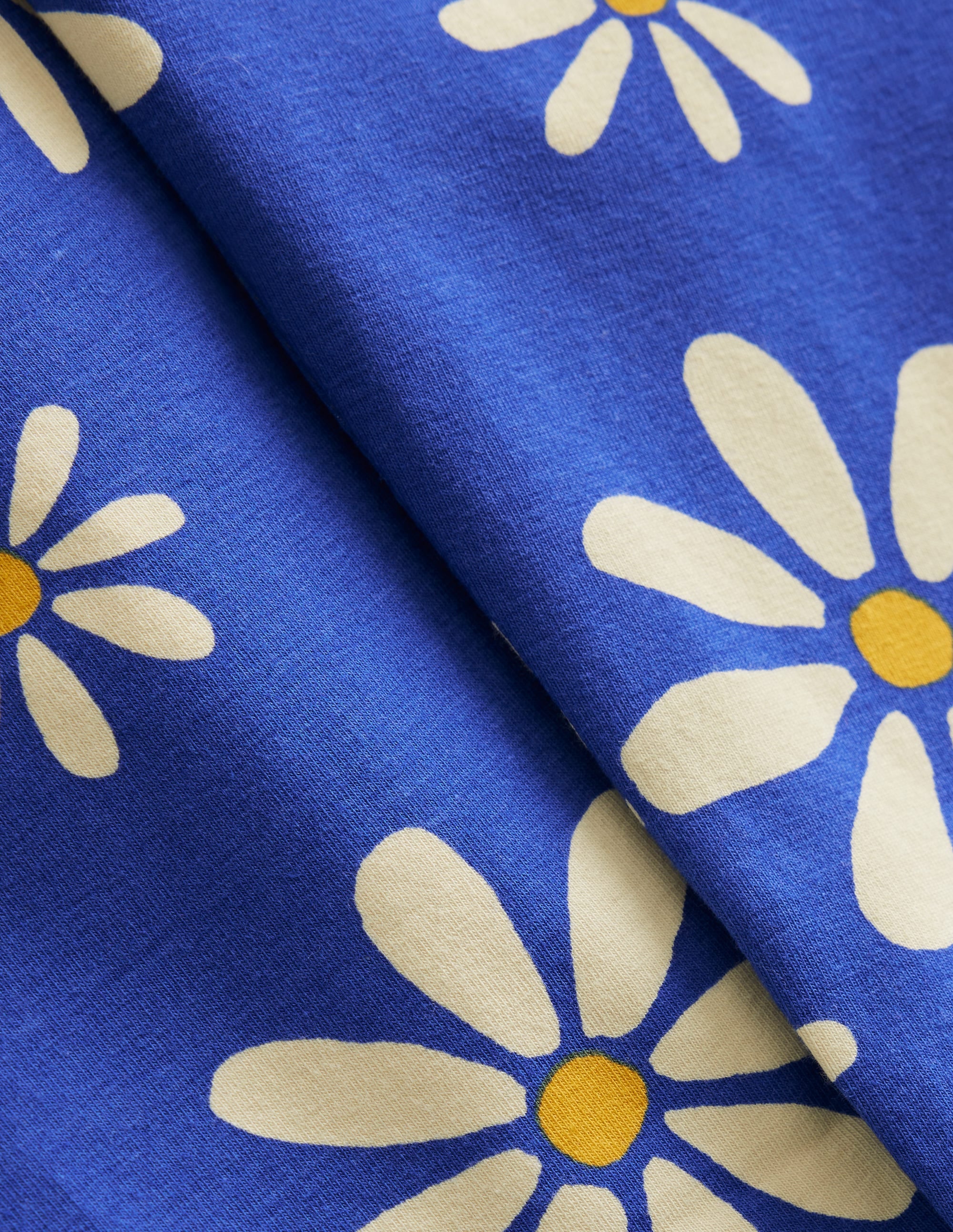 Fun Leggings-Sapphire Blue Daisies - Image 3