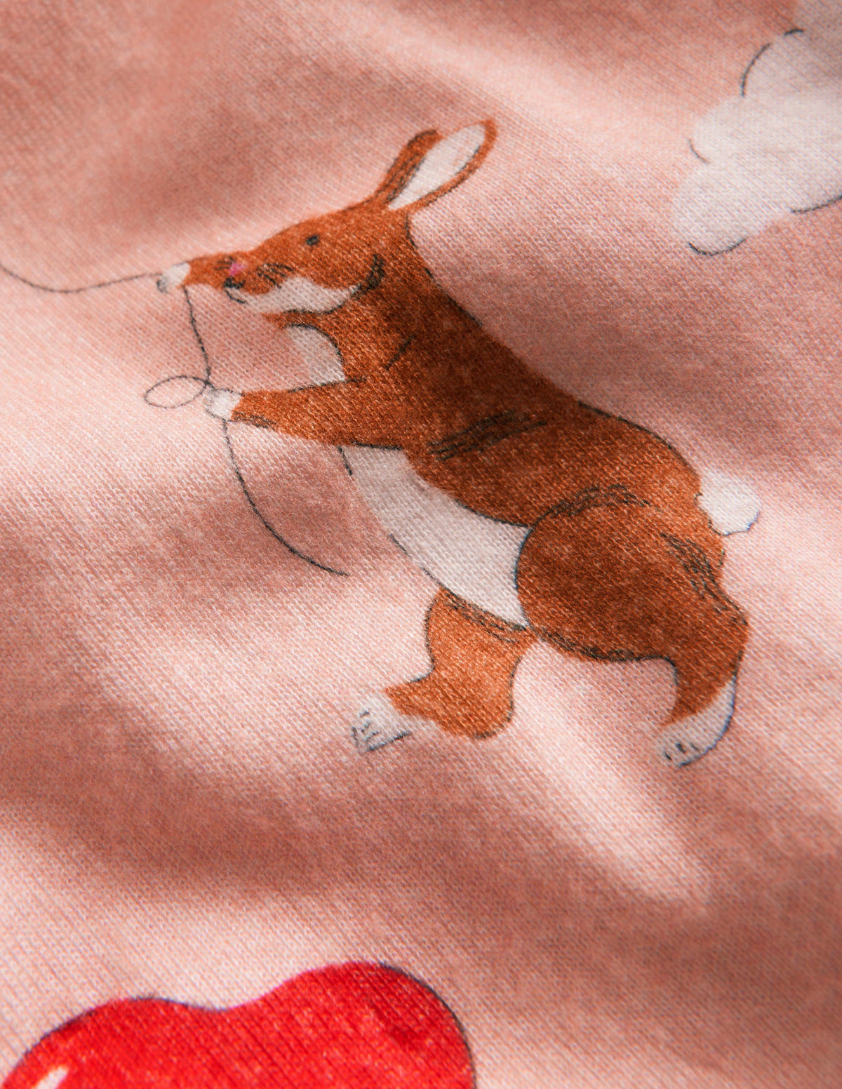 Snug Long John Pyjamas-Ballet Pink Bunnies - Image 3