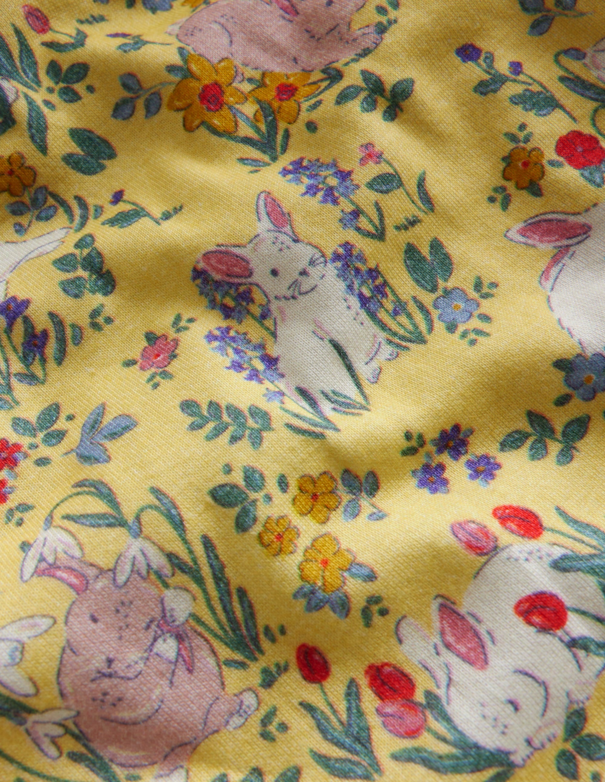 Pyjama long douillet-Lapins jaune printemps - Image 3