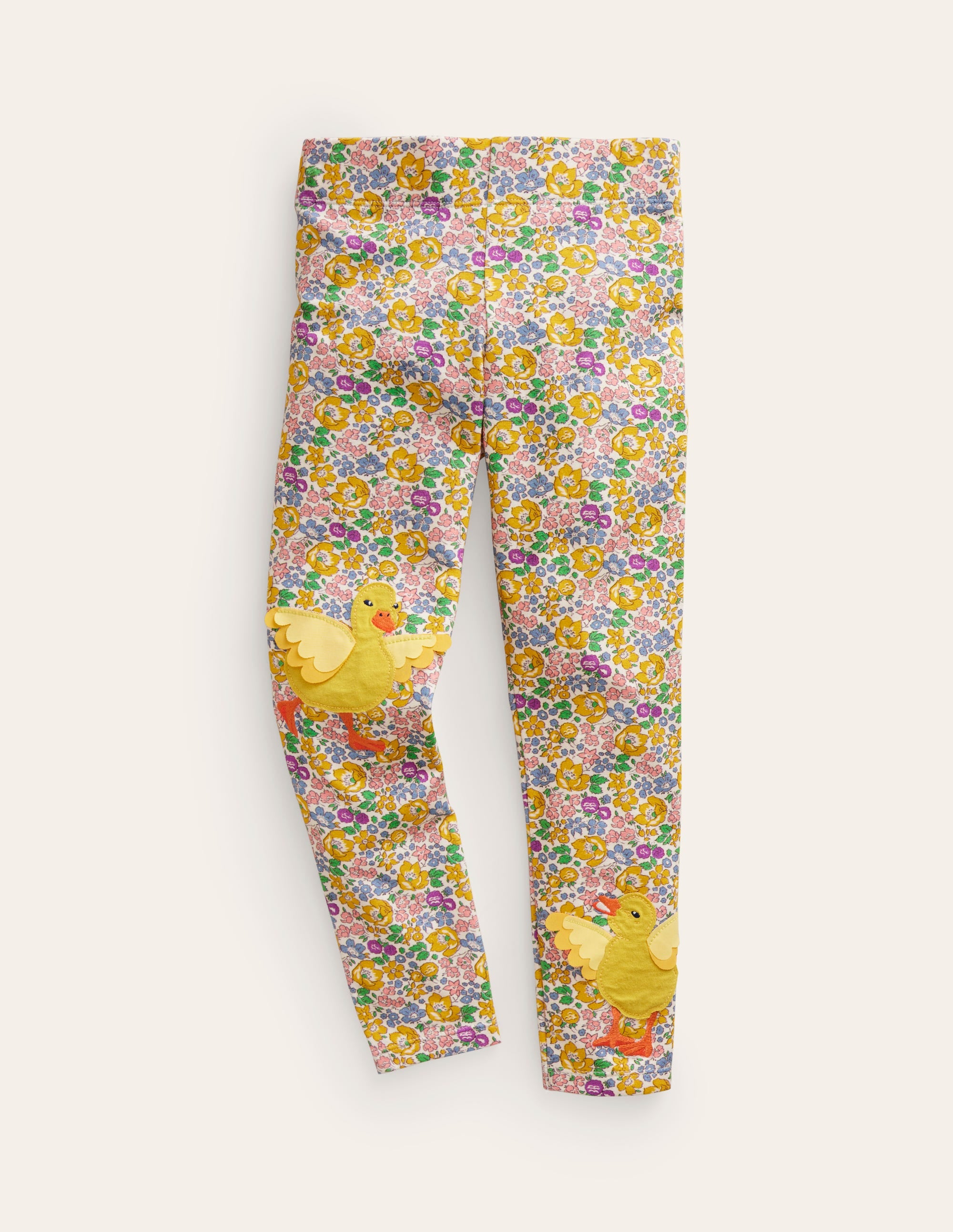 Leggings mit Applikationen-Gelb Frühlingsblüte - Image 1
