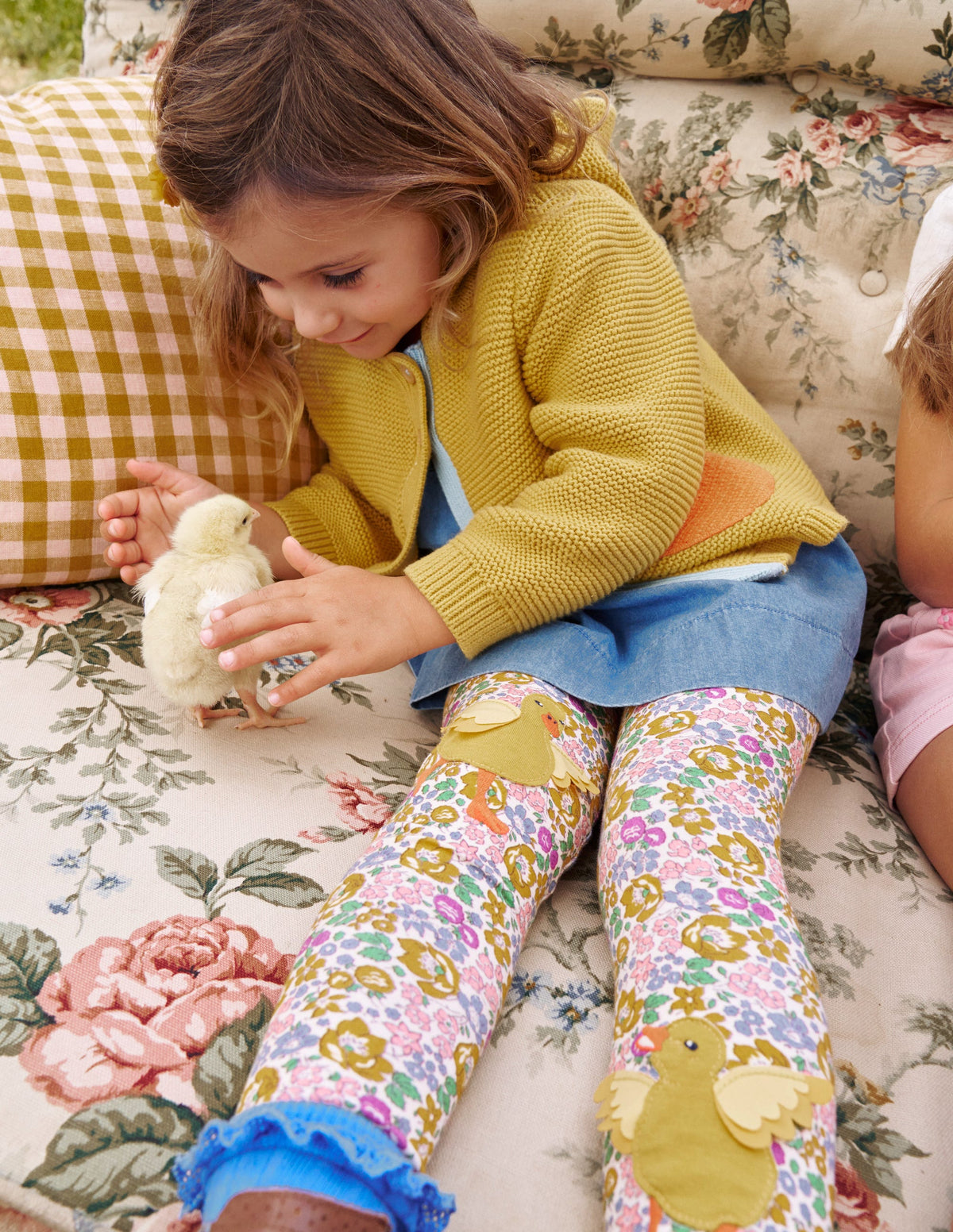 Leggings mit Applikationen-Gelb Frühlingsblüte - Image 4