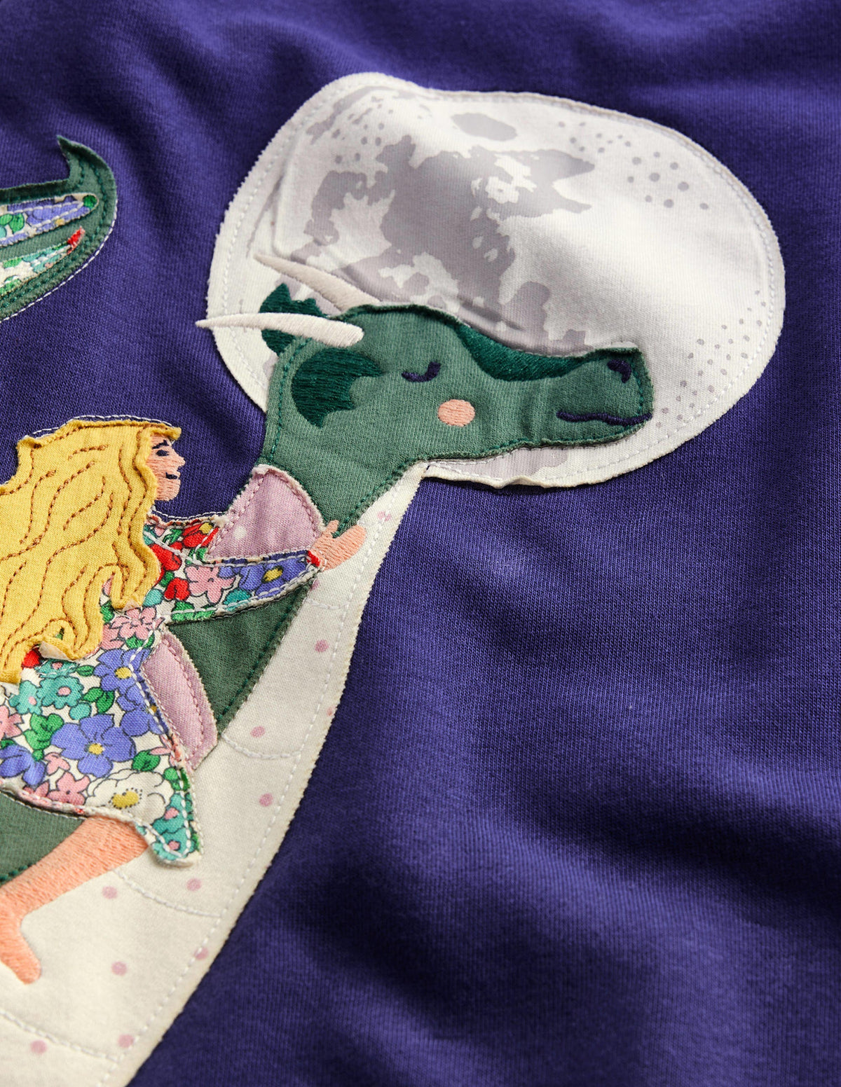Kuscheliges Sweatshirt-Kleid mit Applikationen-Marineblau Drachen - Image 3
