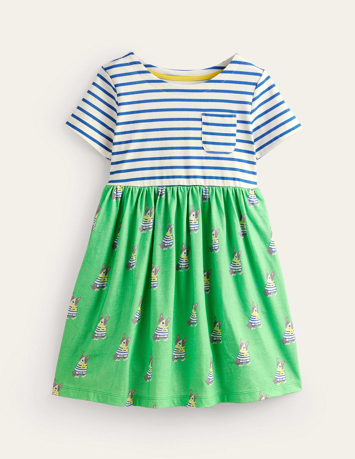 Hotchpotch Jersey-Kleid-Erbsengrün Kleine Hunde - Image 1