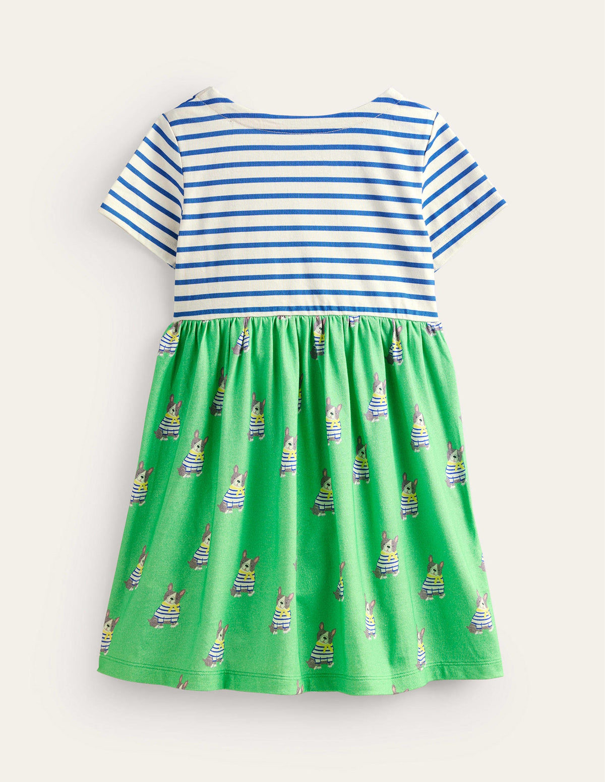 Hotchpotch Jersey-Kleid-Erbsengrün Kleine Hunde-2