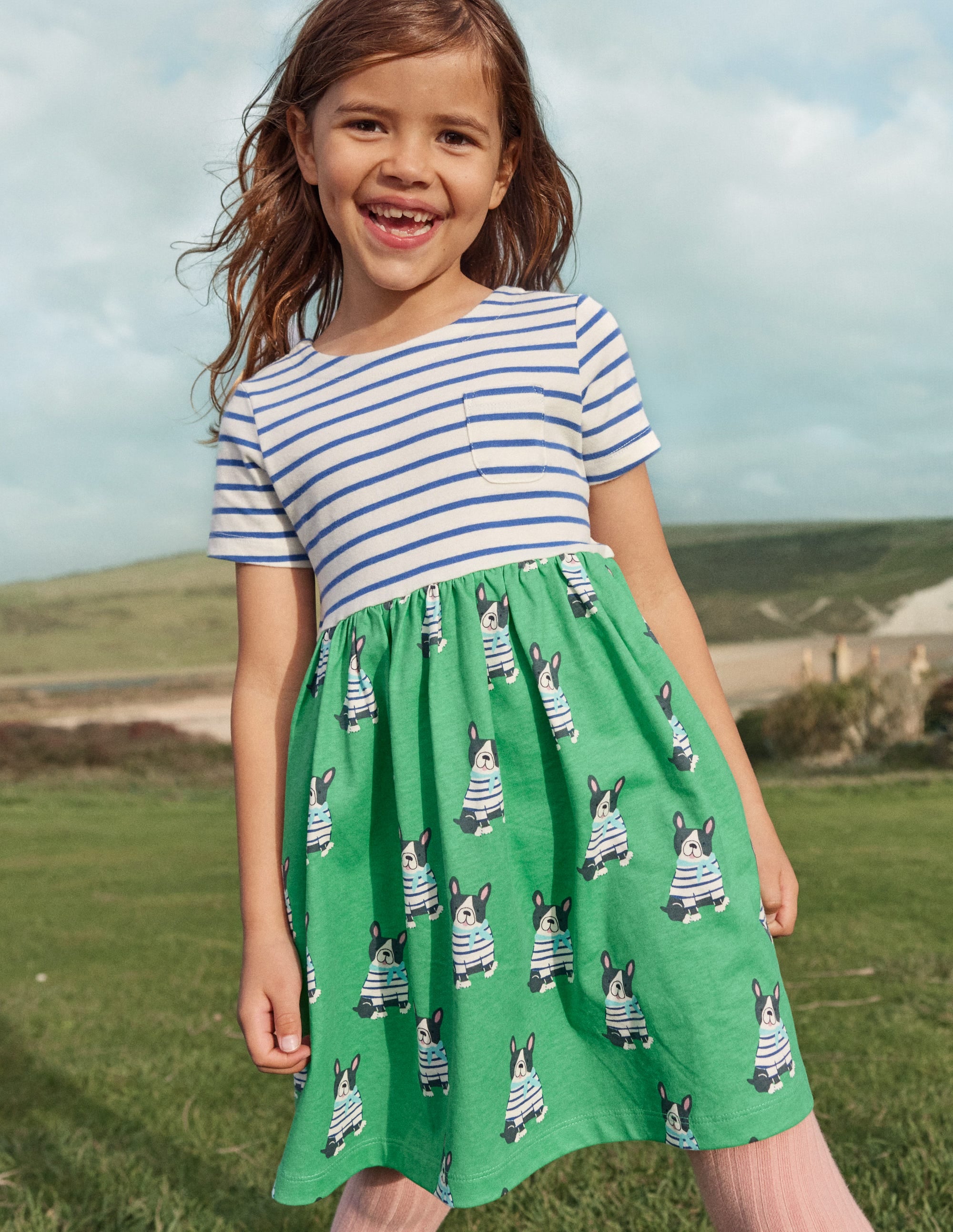 Hotchpotch Jersey-Kleid-Erbsengrün Kleine Hunde - Image 4