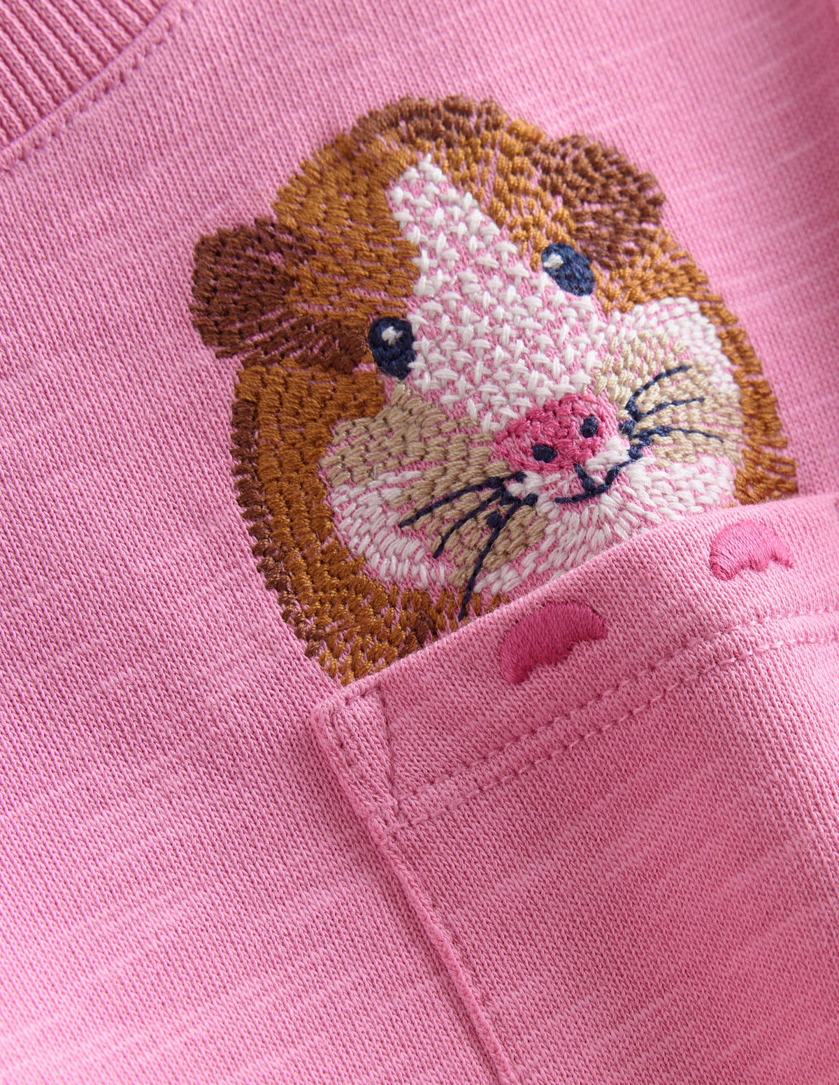 Besticktes Sweat-Kleid-Kosmos-Rosa Meerschweinchen - Image 3