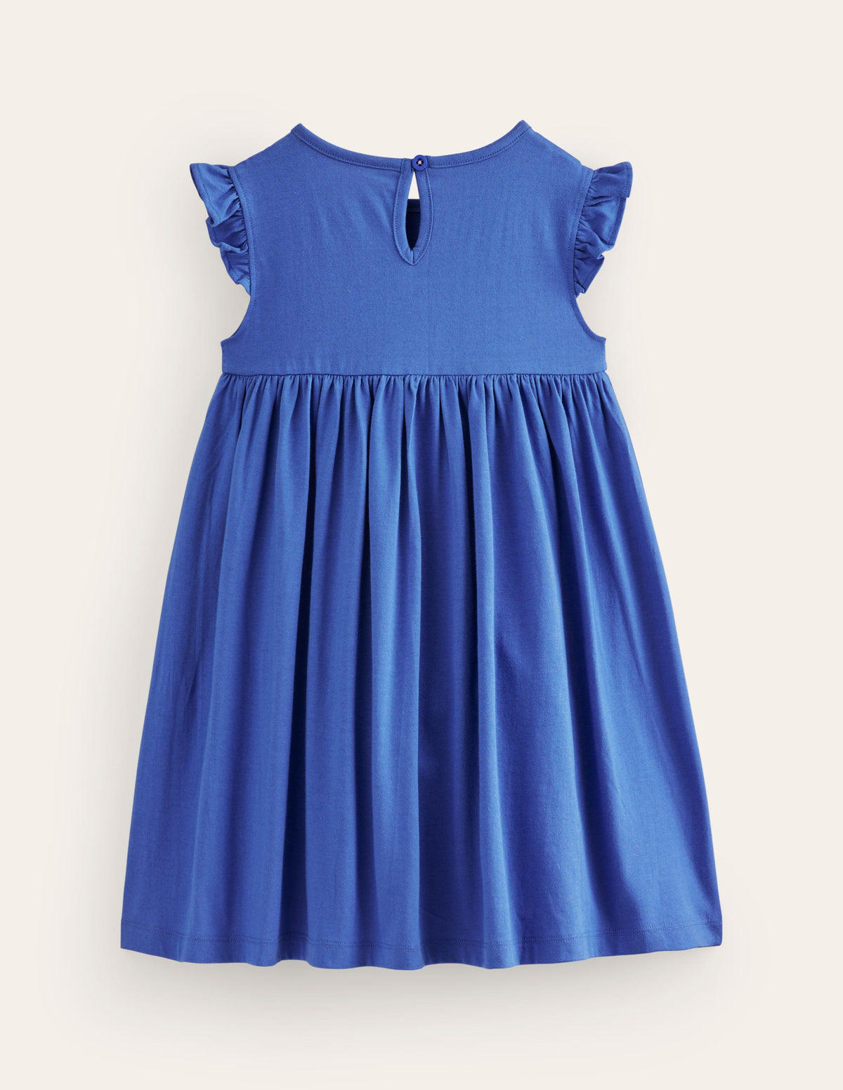 Kleid mit Rüschenärmeln und Applikation-Pastellblau Katzen-2
