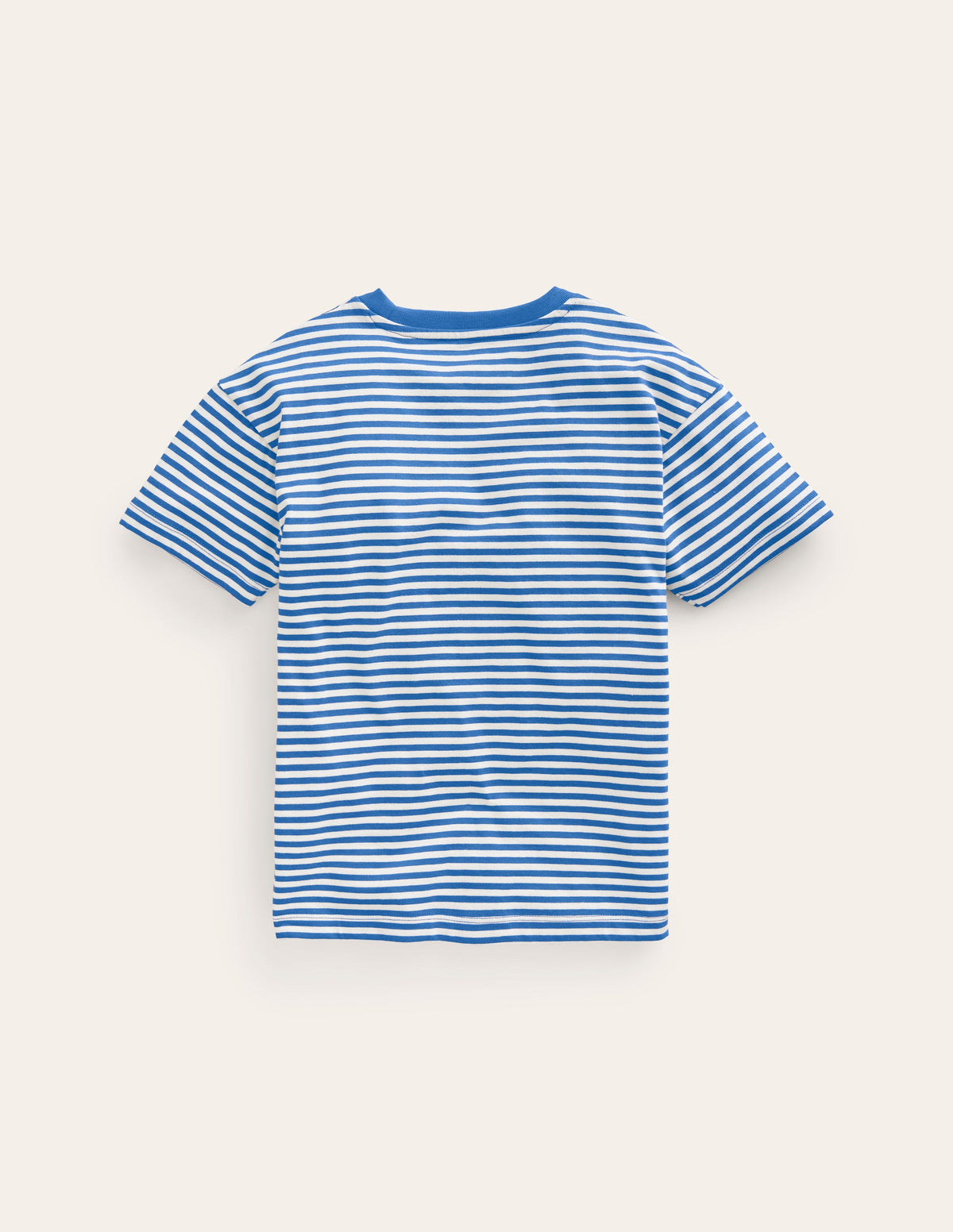 T-Shirt mit gesticktem Logo-Blau/Naturweiß Erdbeere - Image 2