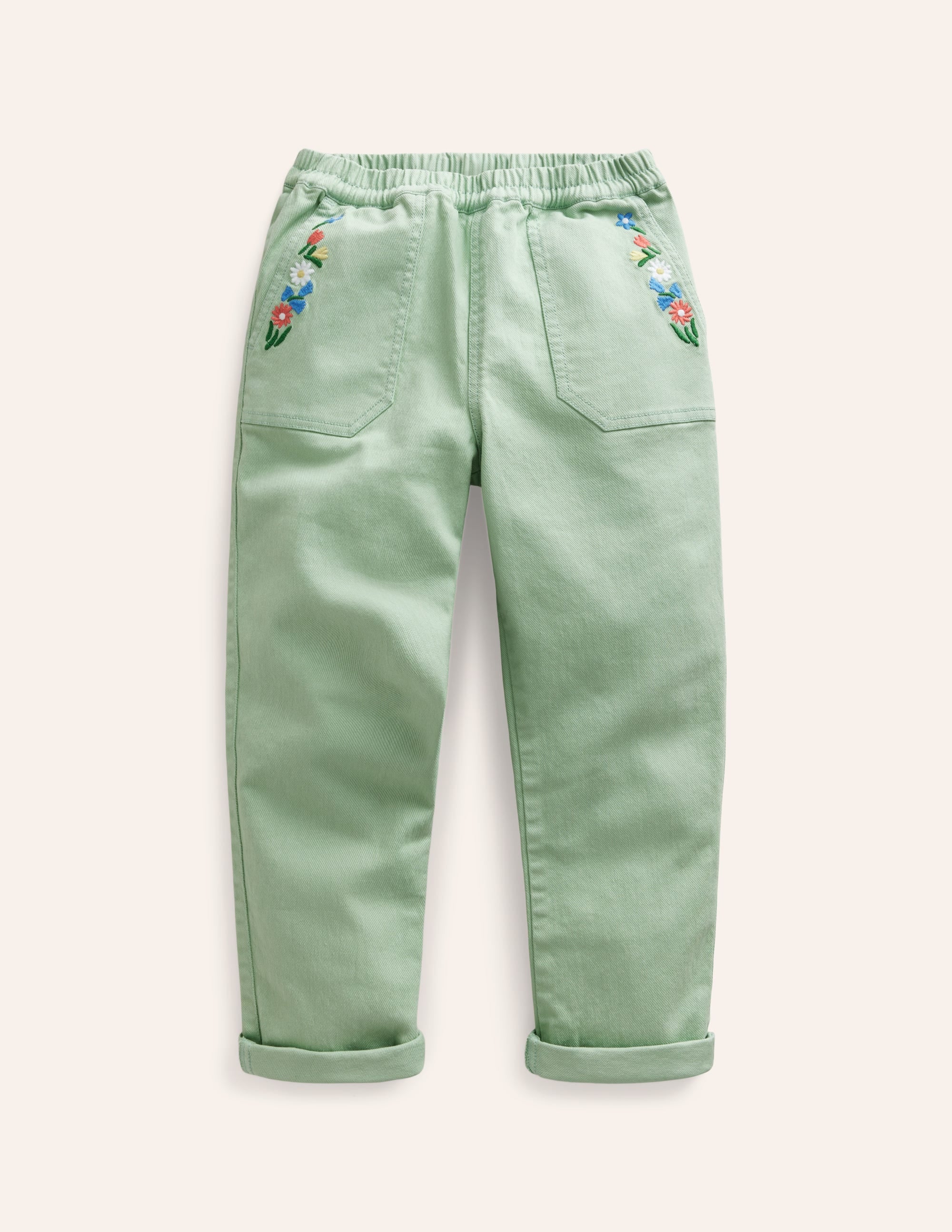 Hose zum Hineinschlüpfen-Aloe-Grün Stickerei - Image 1