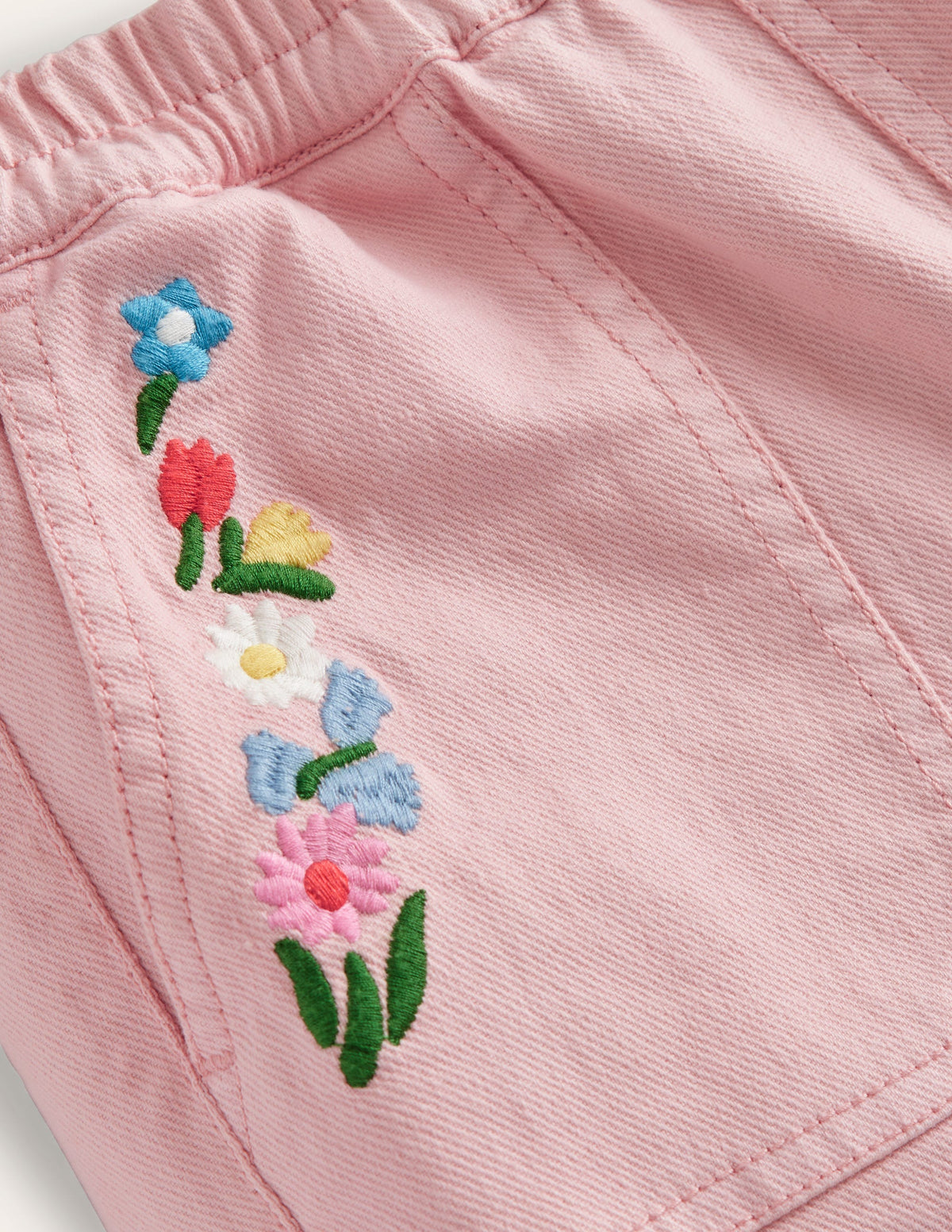Pull-on Trouser-Provence Dusty Pink Embroidery-3