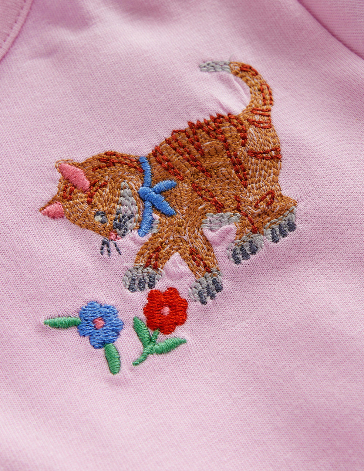 Top en jersey à super surpiqûres-Chats roses - Image 3