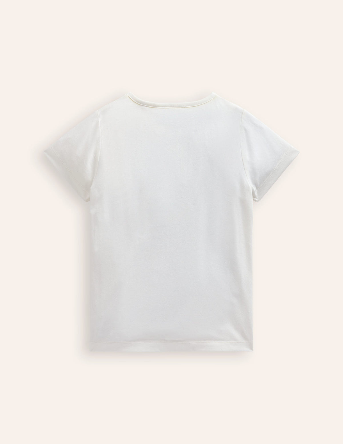 Kurzärmeliges T-Shirt mit Applikation-Naturweiß, Schmetterling - Image 3
