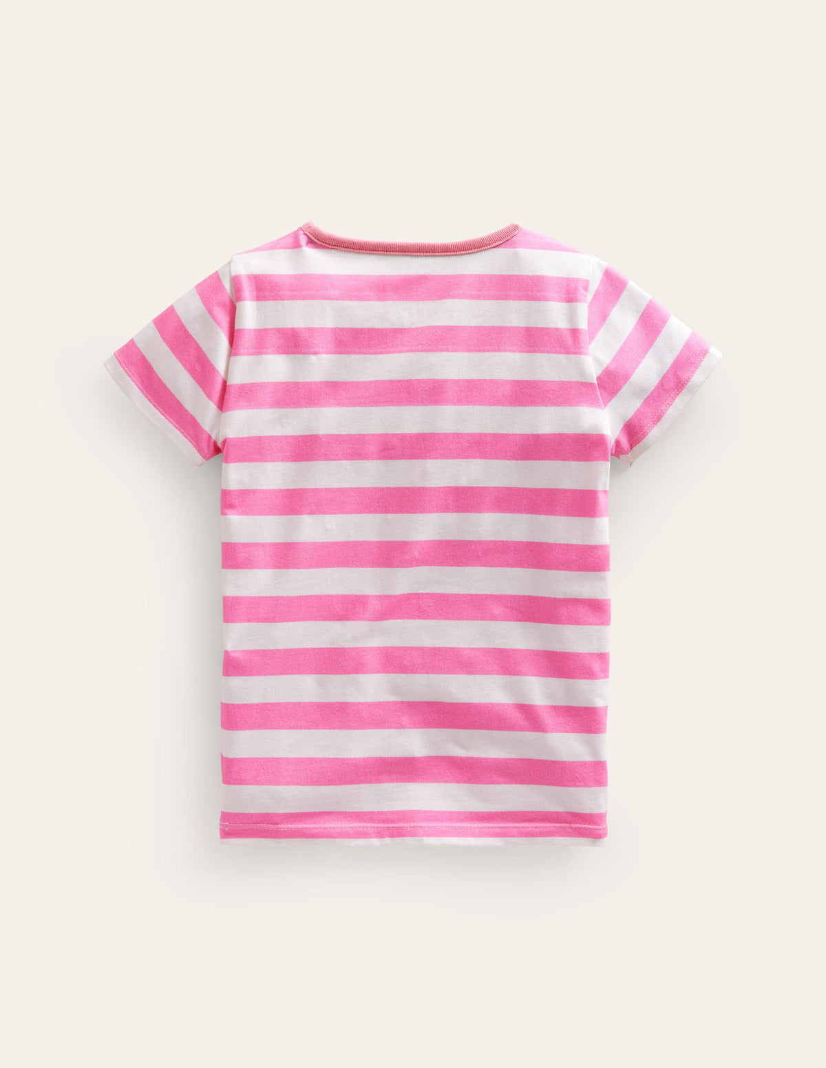Kurzärmeliges T-Shirt mit Applikation-Kosmos Rosa/Naturweiß Schildkröte-2