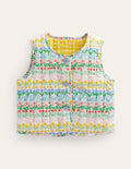 Quilted Gilet-Multi Spring Stripe