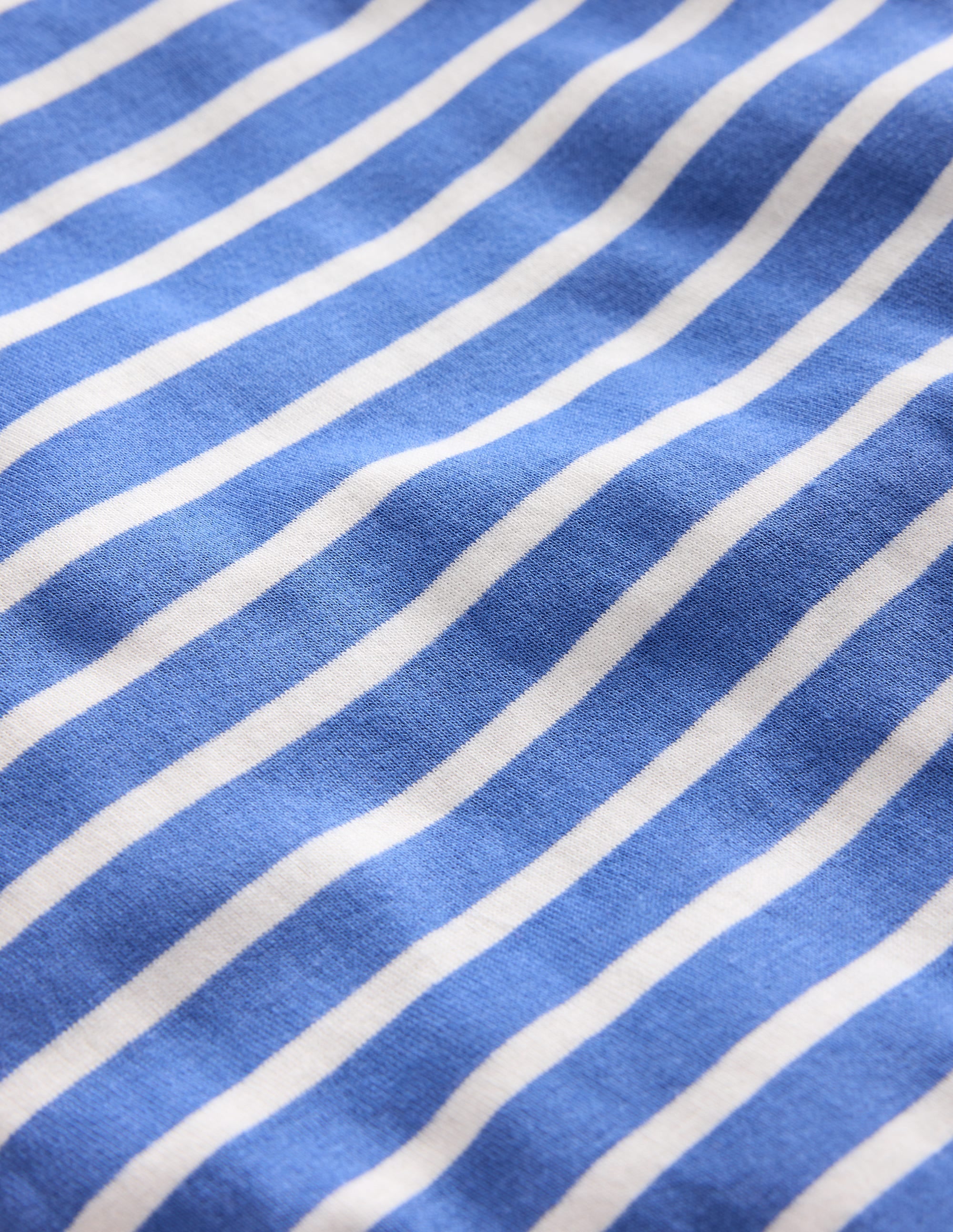 Pyjama court rayé et douillet-Bleu glycine/ivoire - Image 3