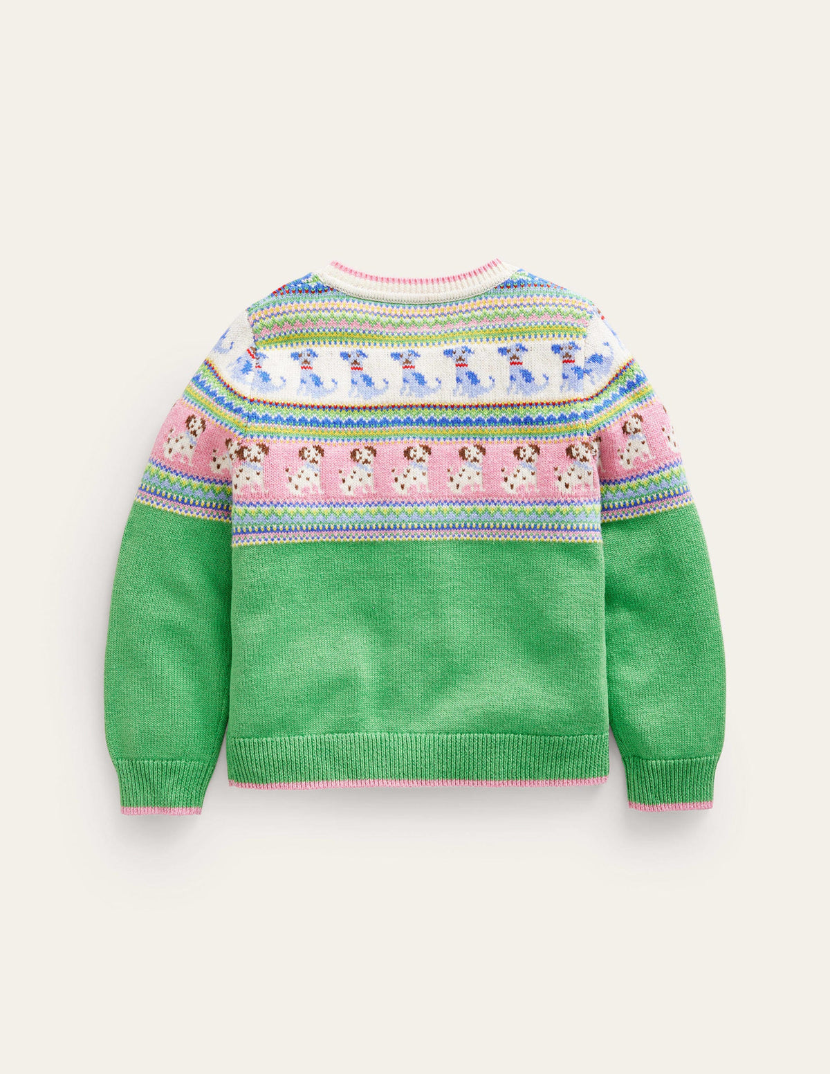 Fair-Isle-Strickjacke-Aloe-Grün Hunde - Image 2