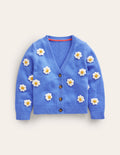 Lustige Häkelstrickjacke-Blaureiher Gänseblümchen