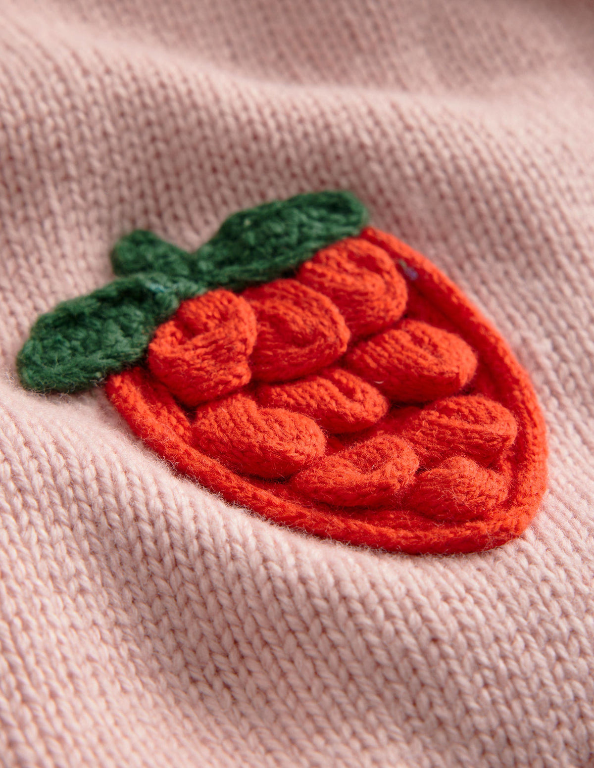 Gilet fun crocheté-Fraise rose formica-4