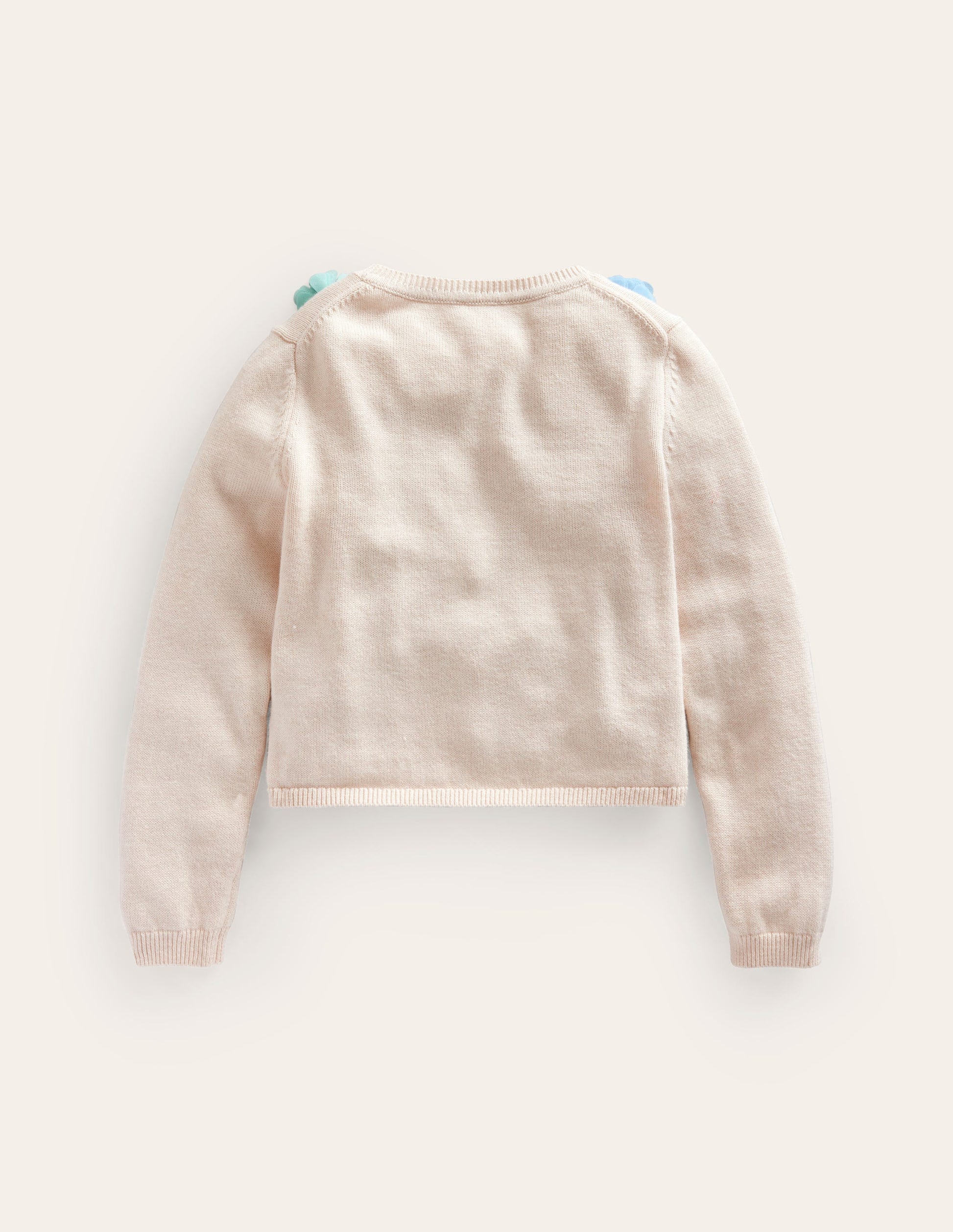Cardigan habillé avec fleurs en tulle-Ivoire-2