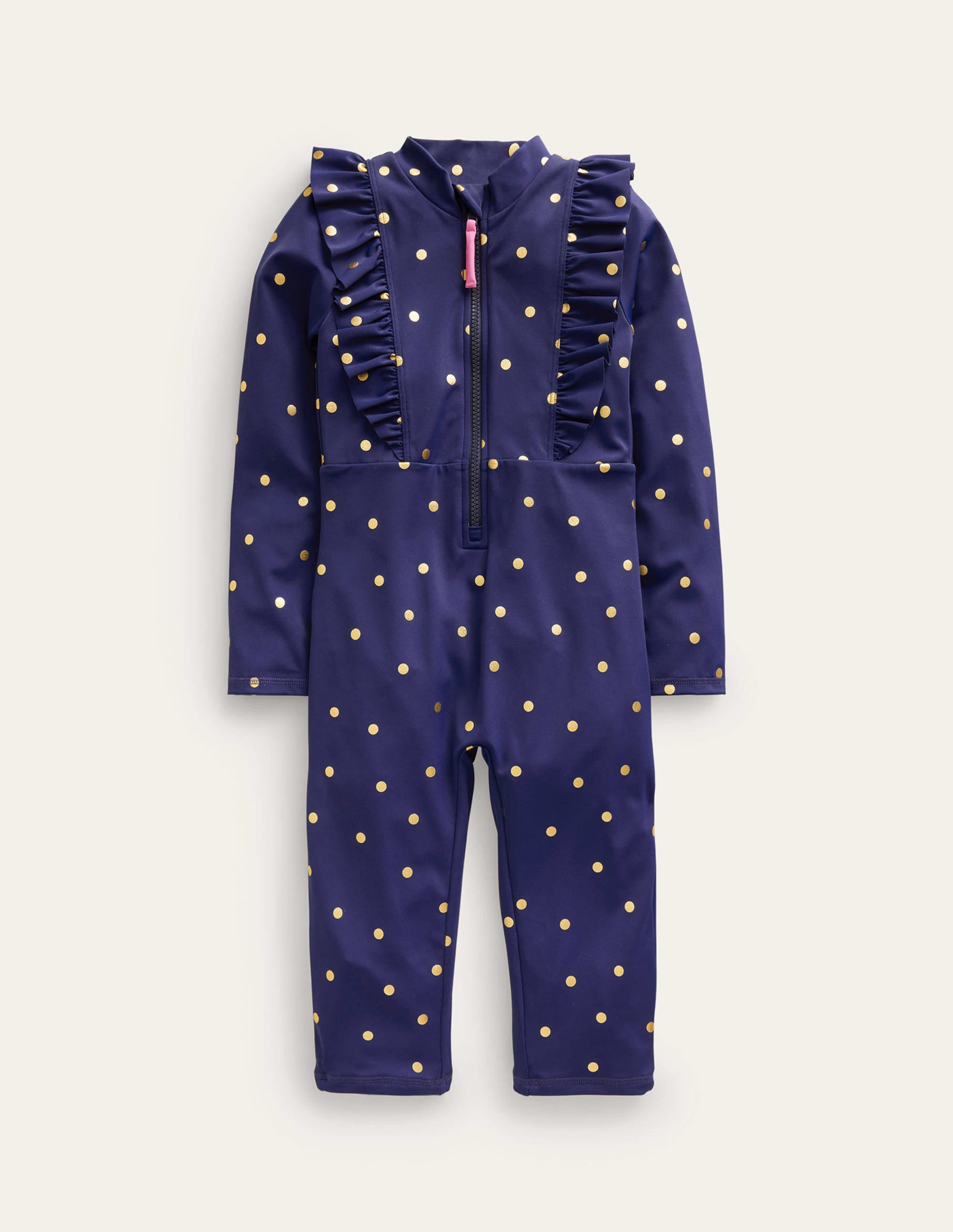 Sun Safe Surf Suit-Navy, Gold Spot - Image 1