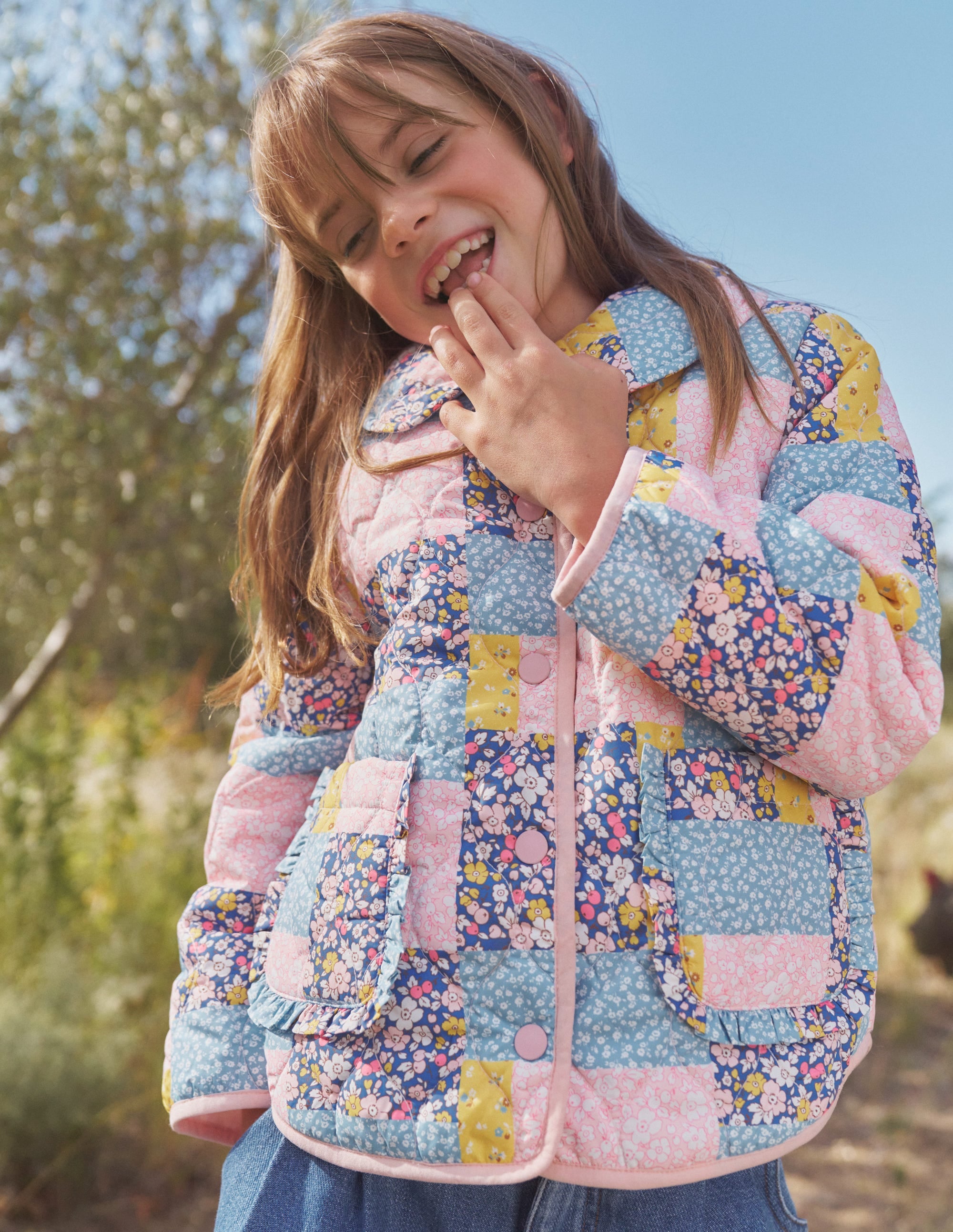 Steppjacke mit Kragen-Patchwork Floral - Image 5