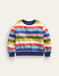 Bedrucktes Sweatshirt mit lockerer Passform-Bunt Gestreift