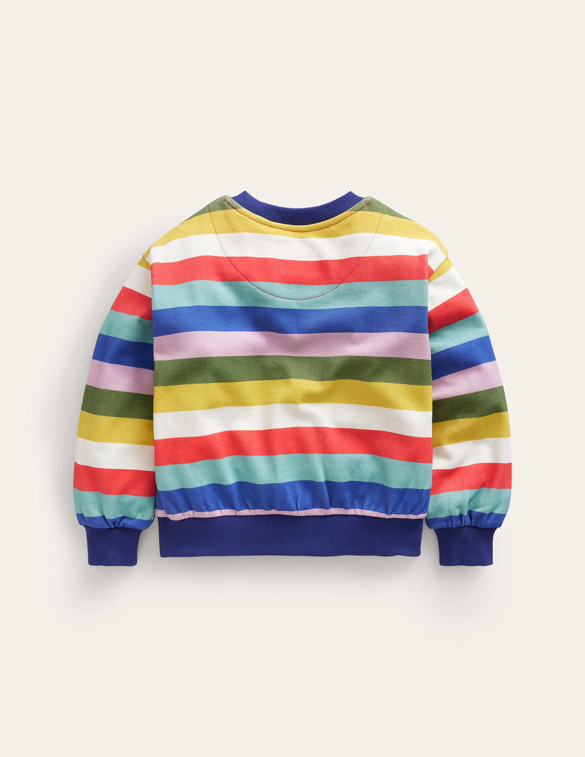 Bedrucktes Sweatshirt mit lockerer Passform-Bunt Gestreift-2