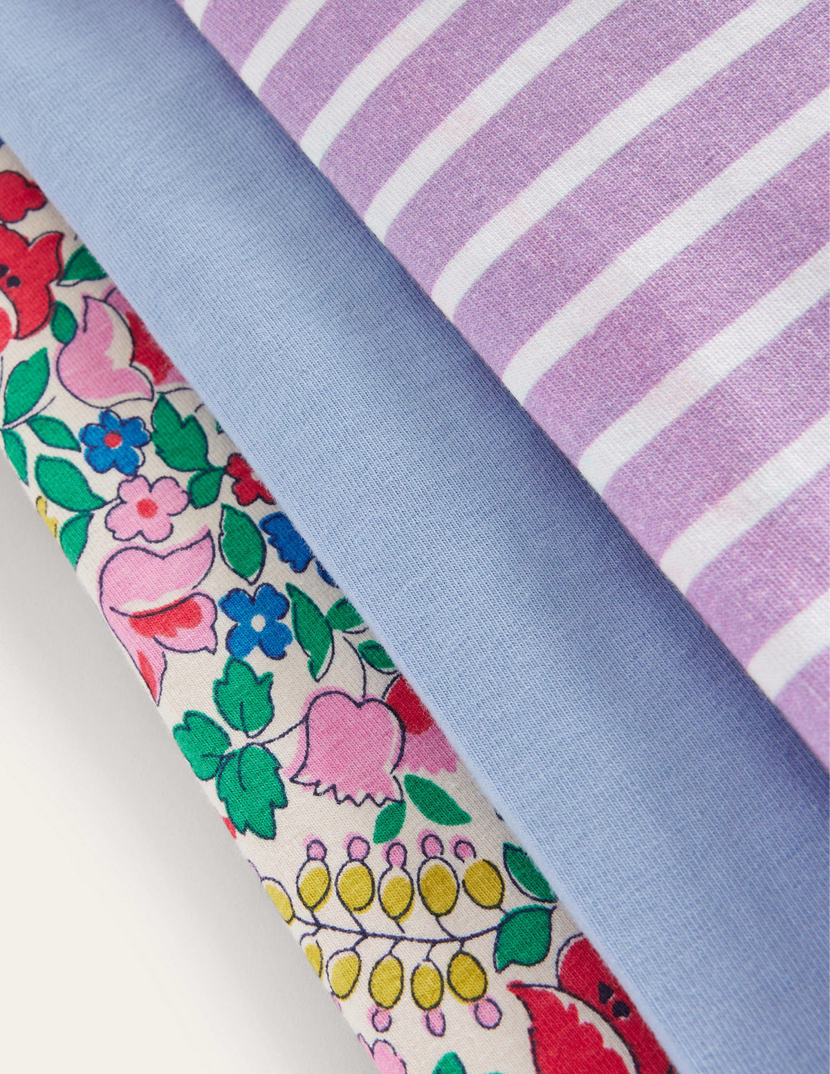 Radlerhosen im 3er-Pack-Bunt Floral/Streifen - Image 2
