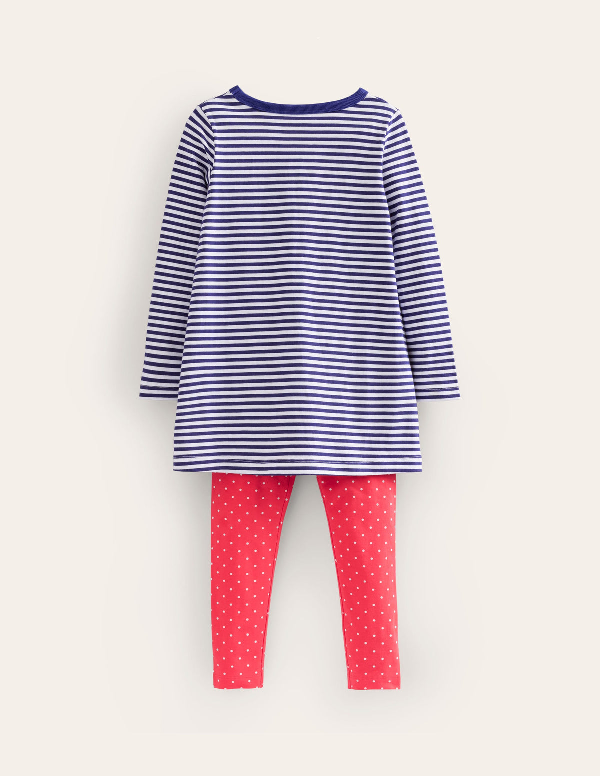 Lustiges Set bestehend aus Tunika und Leggings-Steuerbord/Naturweiß Streifen-2
