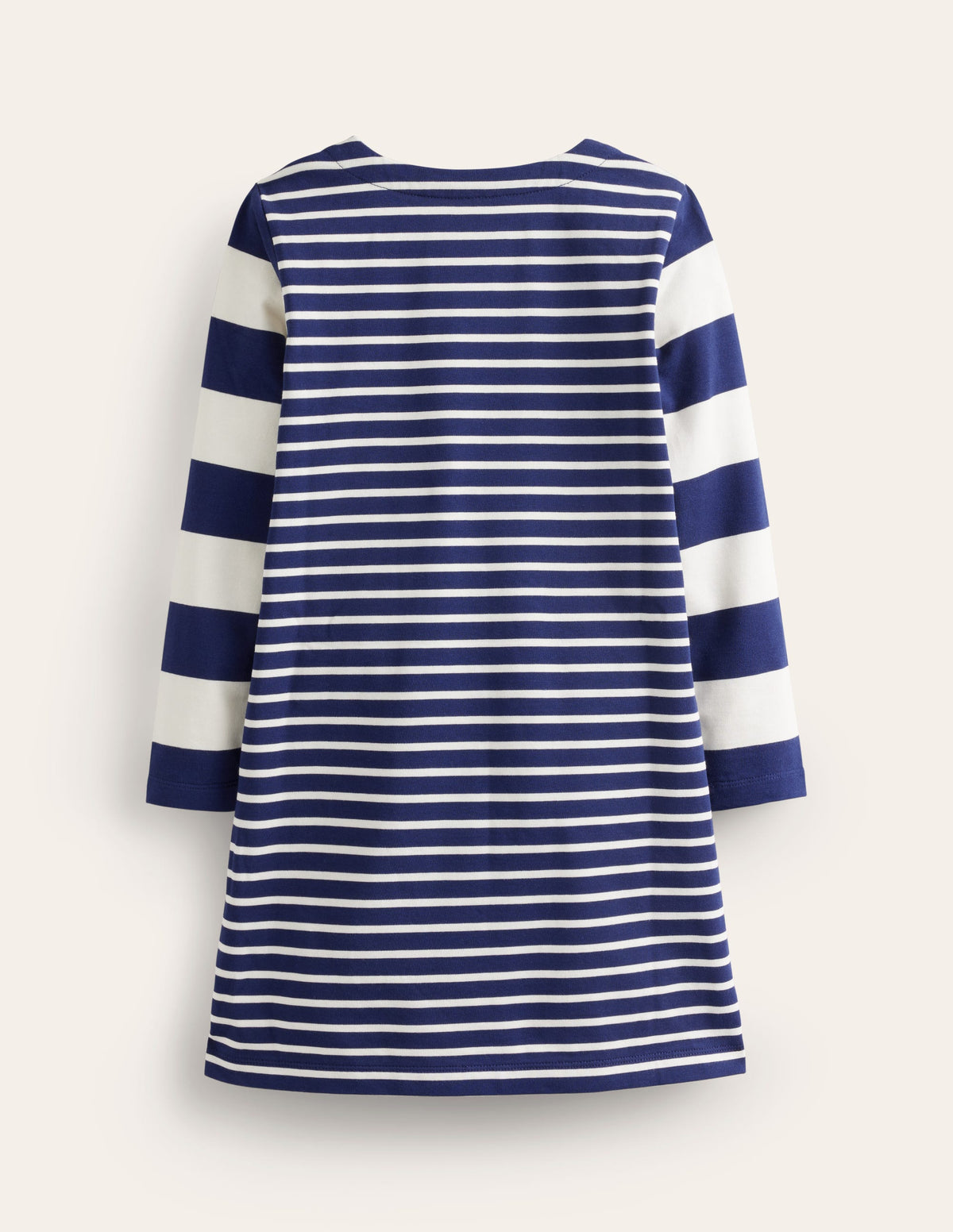 Robe façon marinière fun-Bleu saphir/ivoire - Image 2