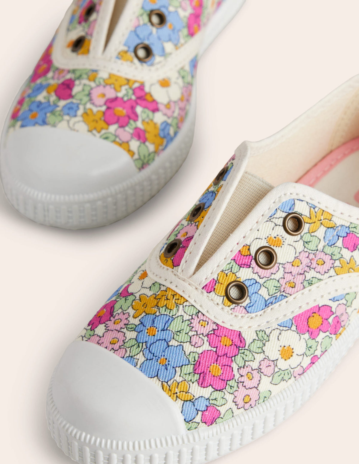 Canvas-Schuhe zum Hineinschlüpfen-Festival-Pink Micro Floral - Image 3