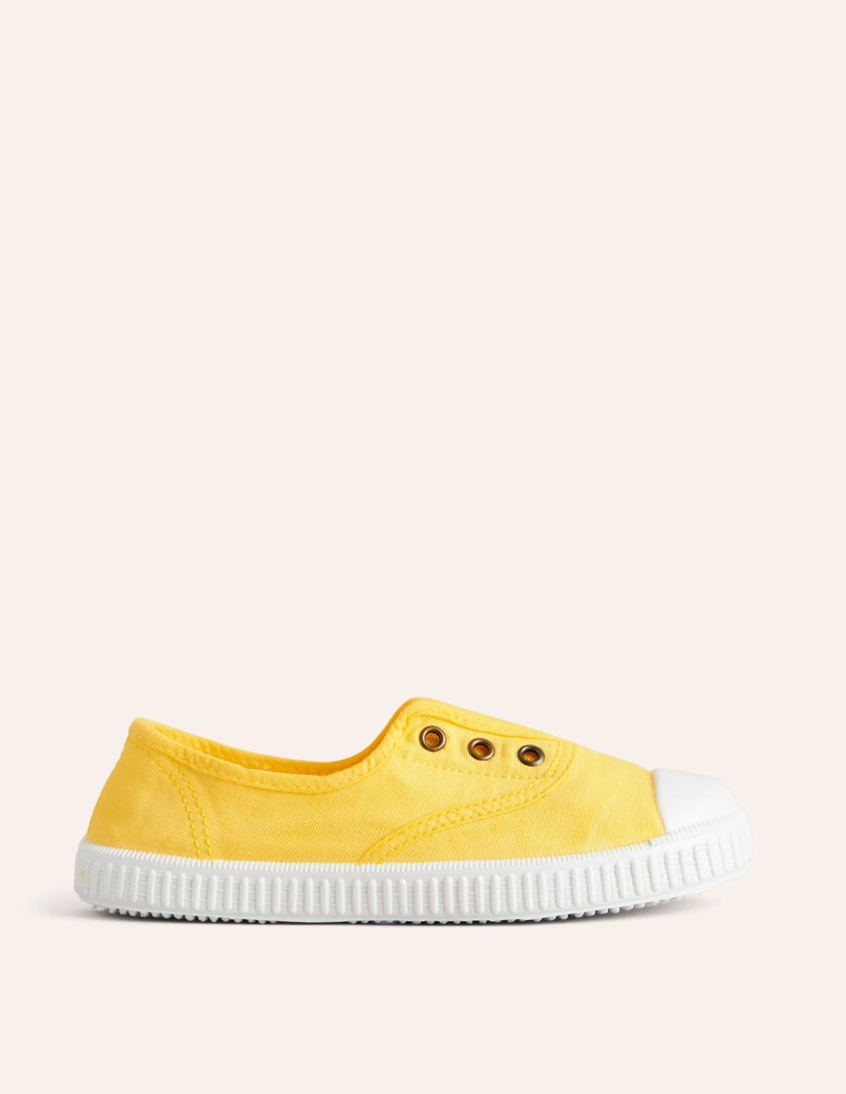 Laceless Canvas Pull-ons-Soft Lemon - Image 1