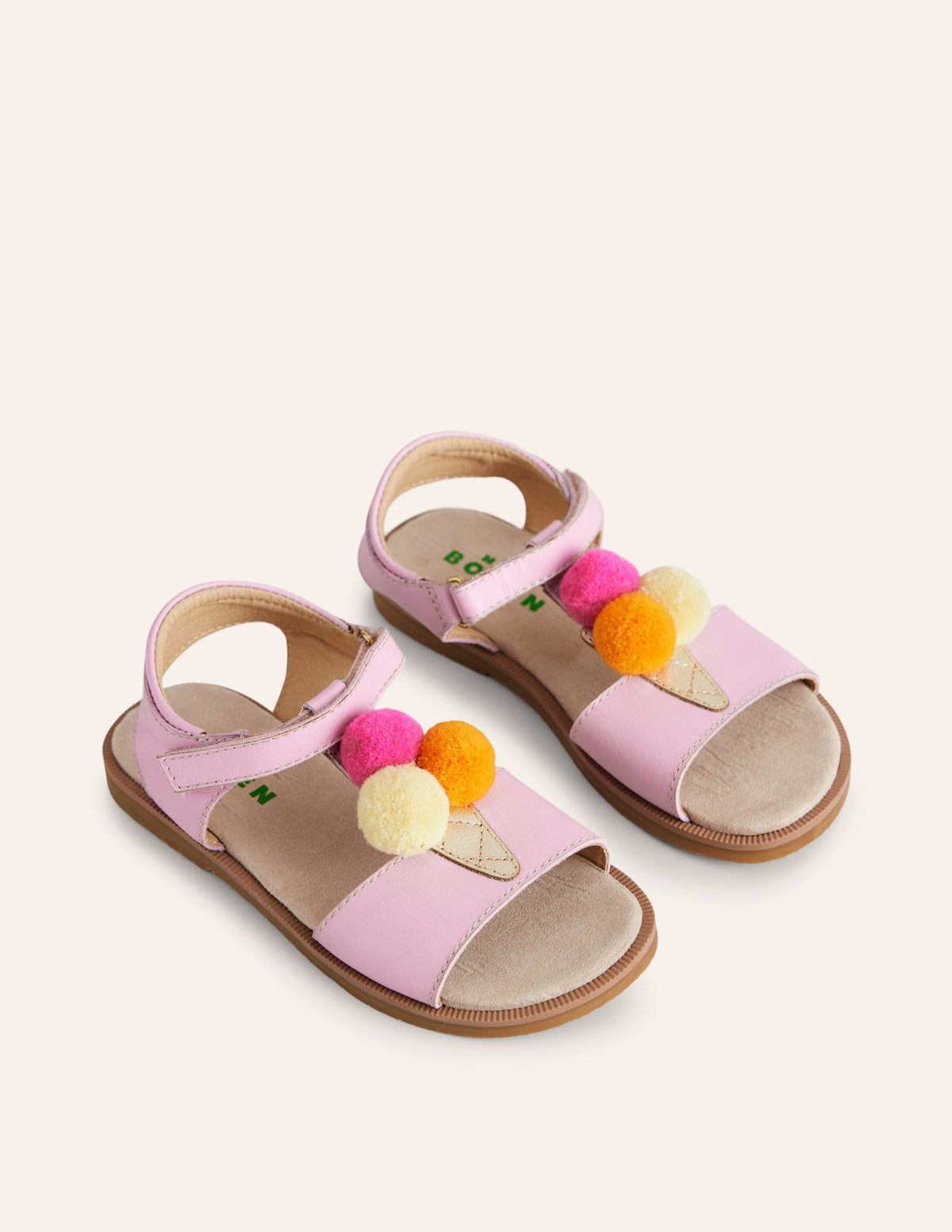 Lustige Ledersandalen-Rosa Eiscreme-2