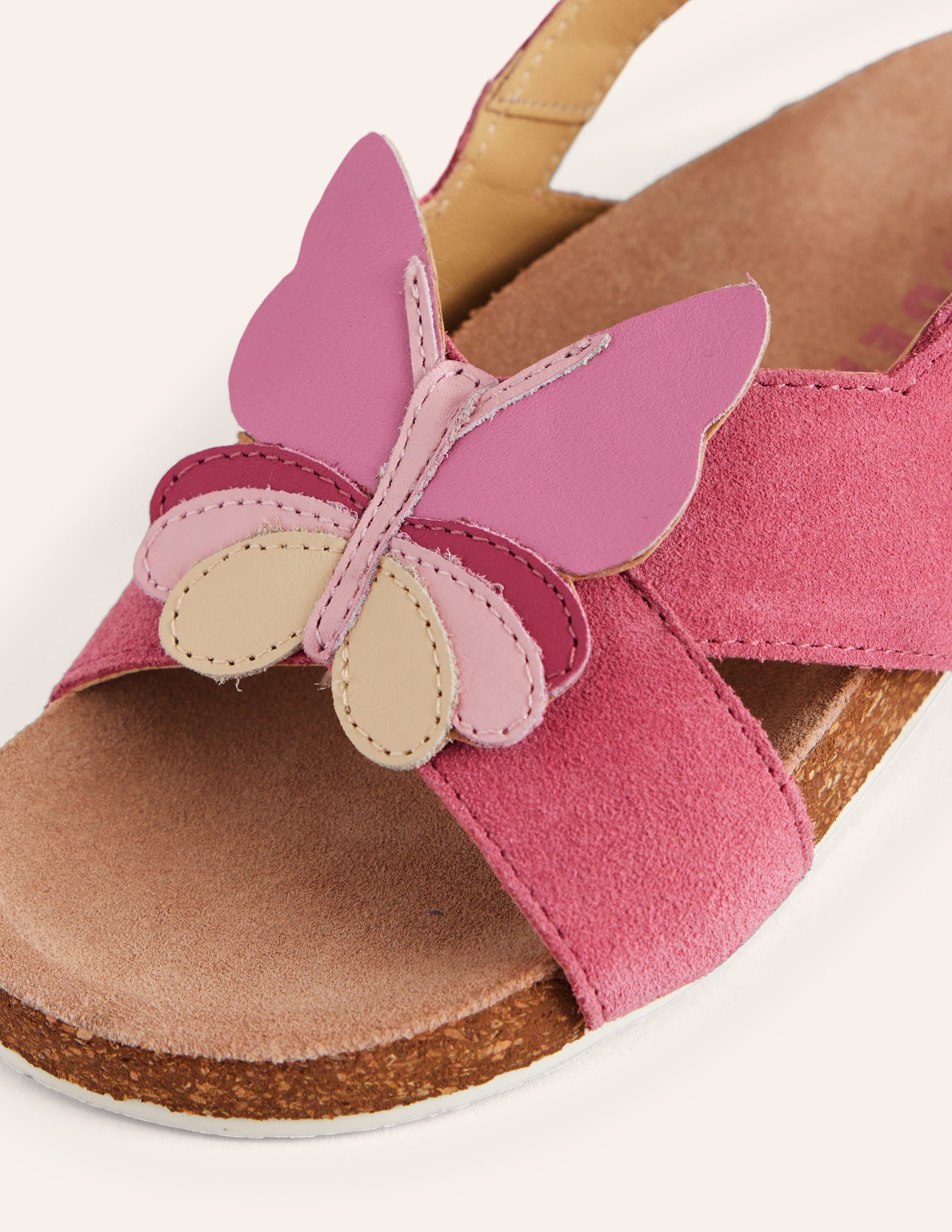 Originelle Sandalen mit gekreuzten Riemen-Rosa Schmetterling - Image 3