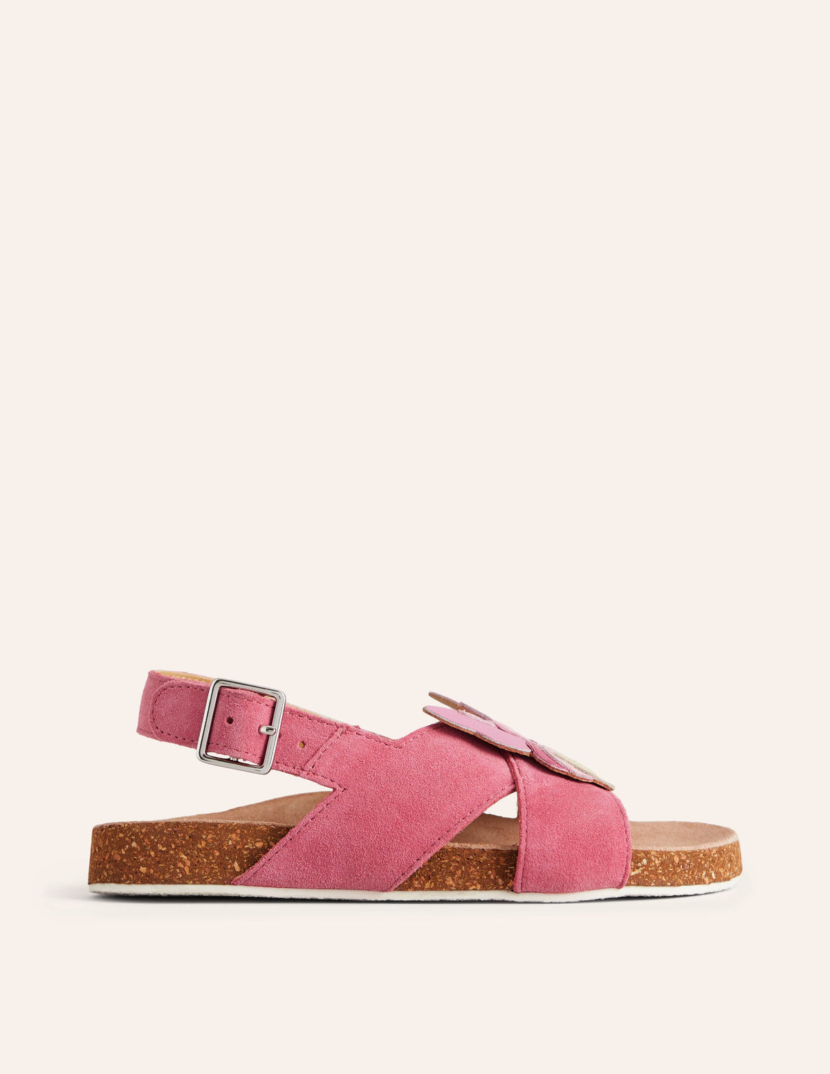 Originelle Sandalen mit gekreuzten Riemen-Rosa Schmetterling - Image 1