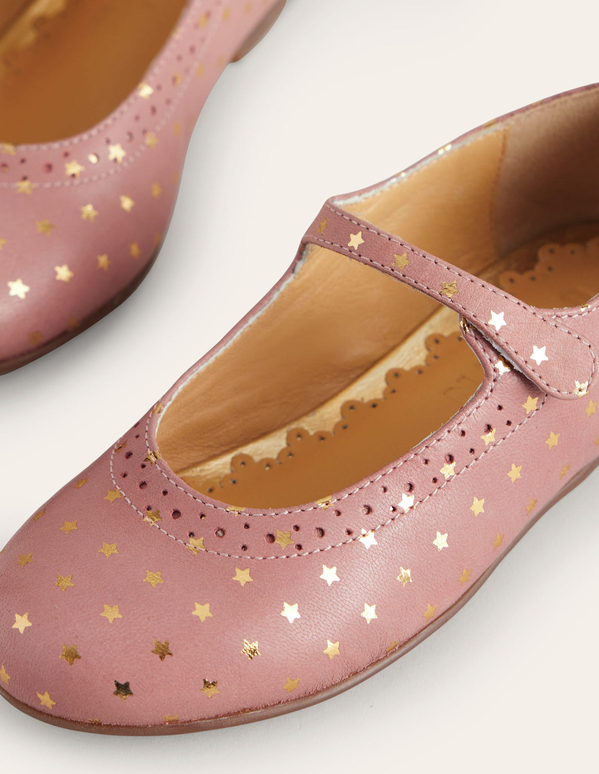 Mary Janes mit Stern aus Goldfolie-Balletrosa - Image 3