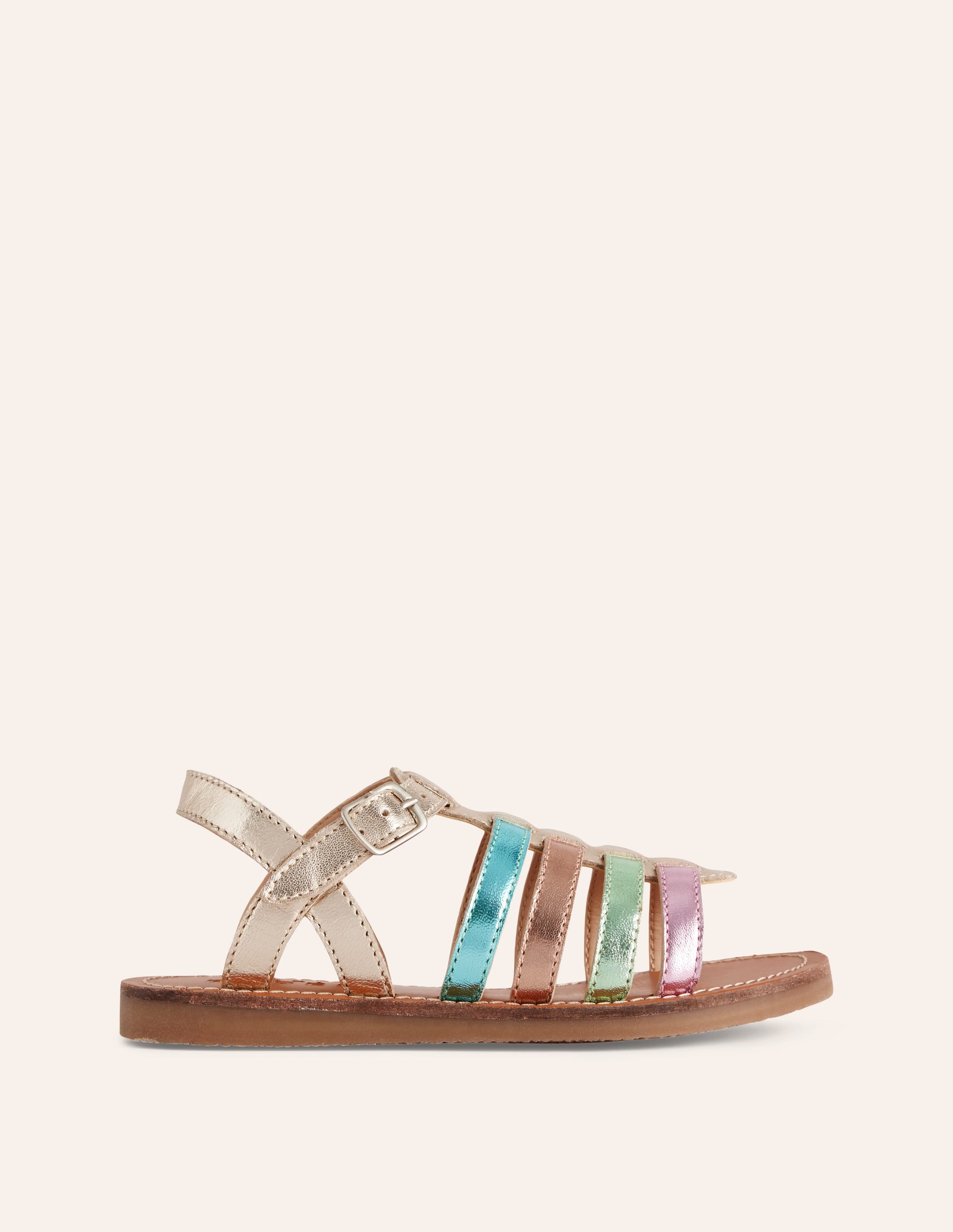 Riemchensandalen in Metallic-Optik-Bunt Ombré Metallic - Image 1