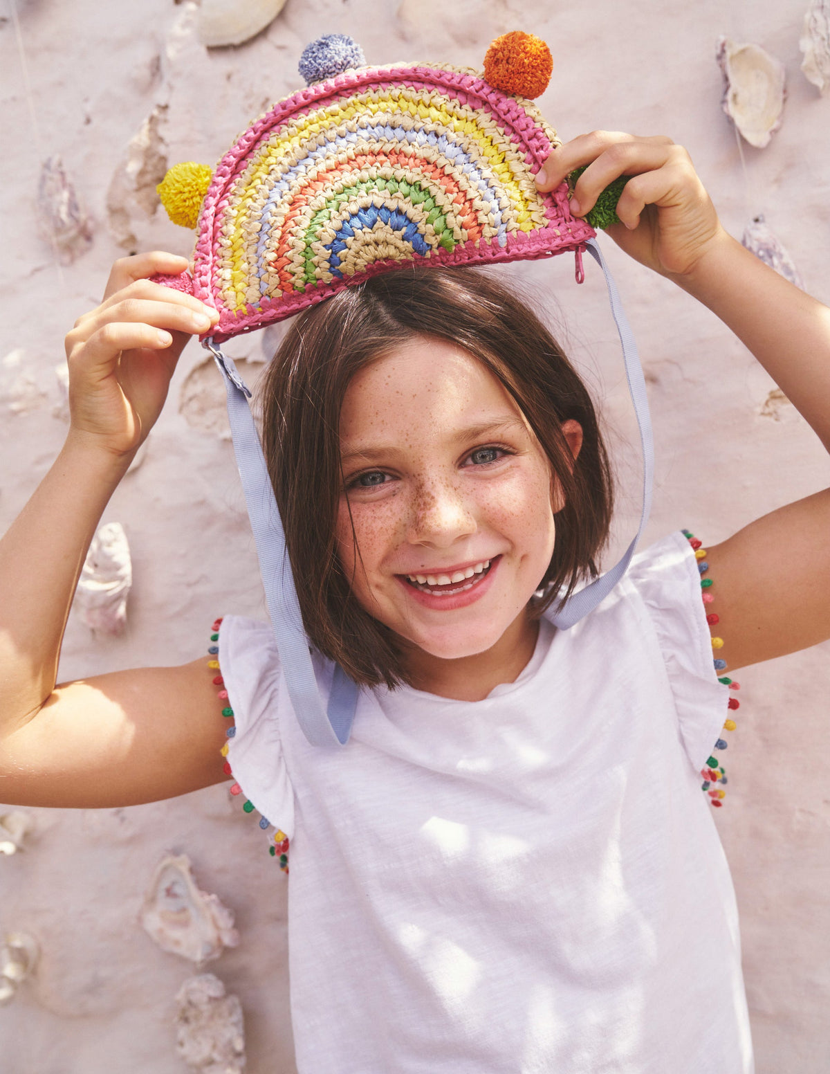 Strohtasche mit Regenbogenmuster-Bunt, Regenbogenfarben - Image 3