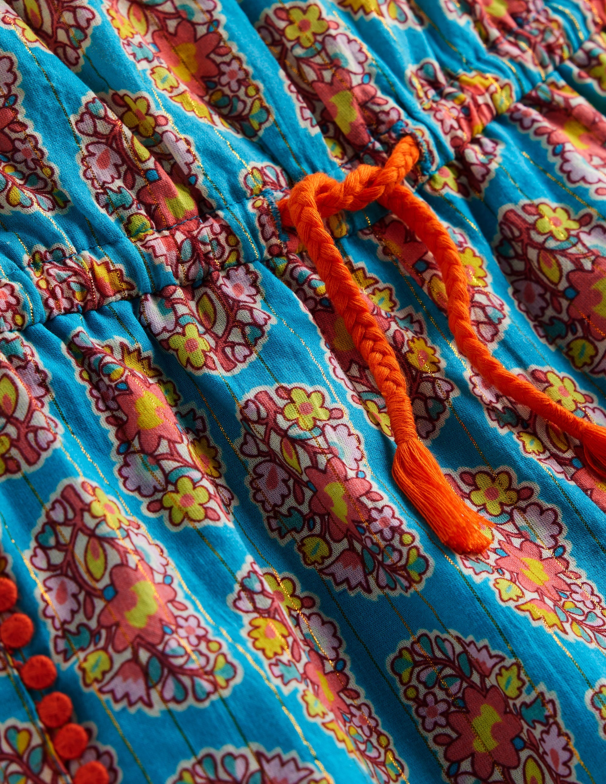 Woven Holiday Playsuit-Azure Blue Paisley - Image 3