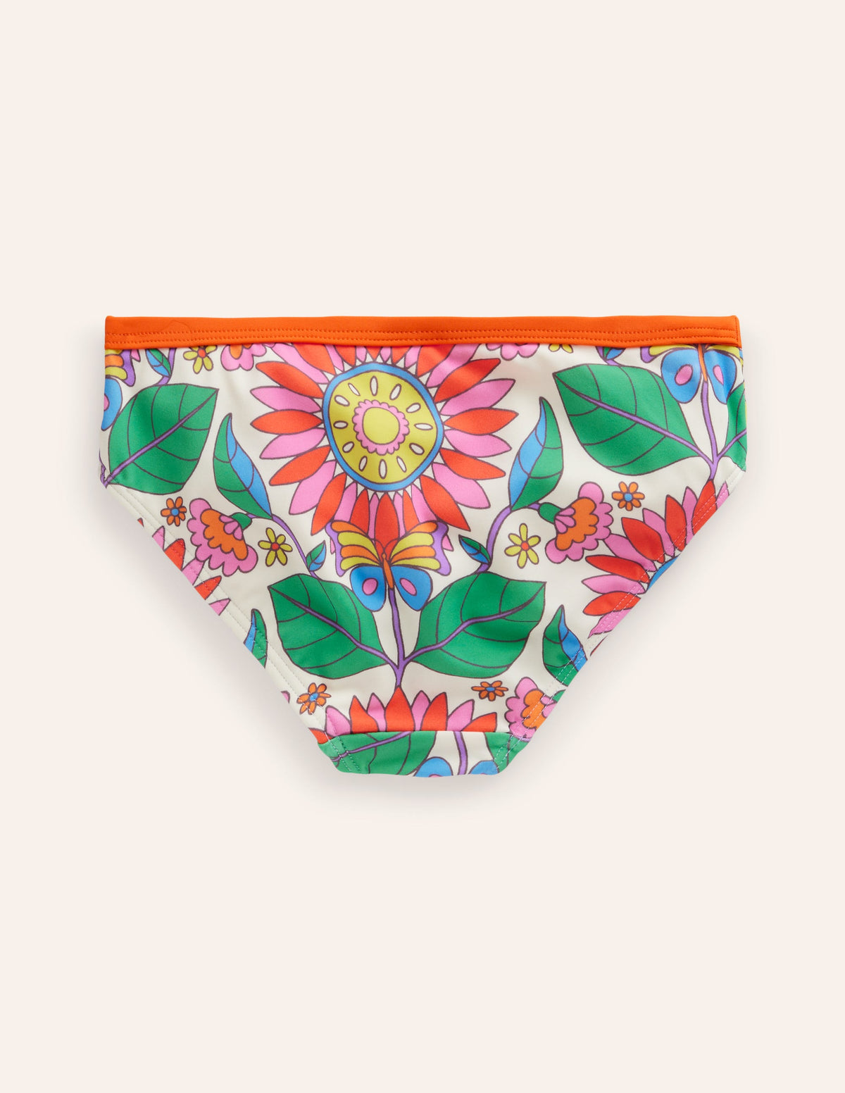 Patterned Bikini Bottoms-Multi Daisy Vine - Image 2