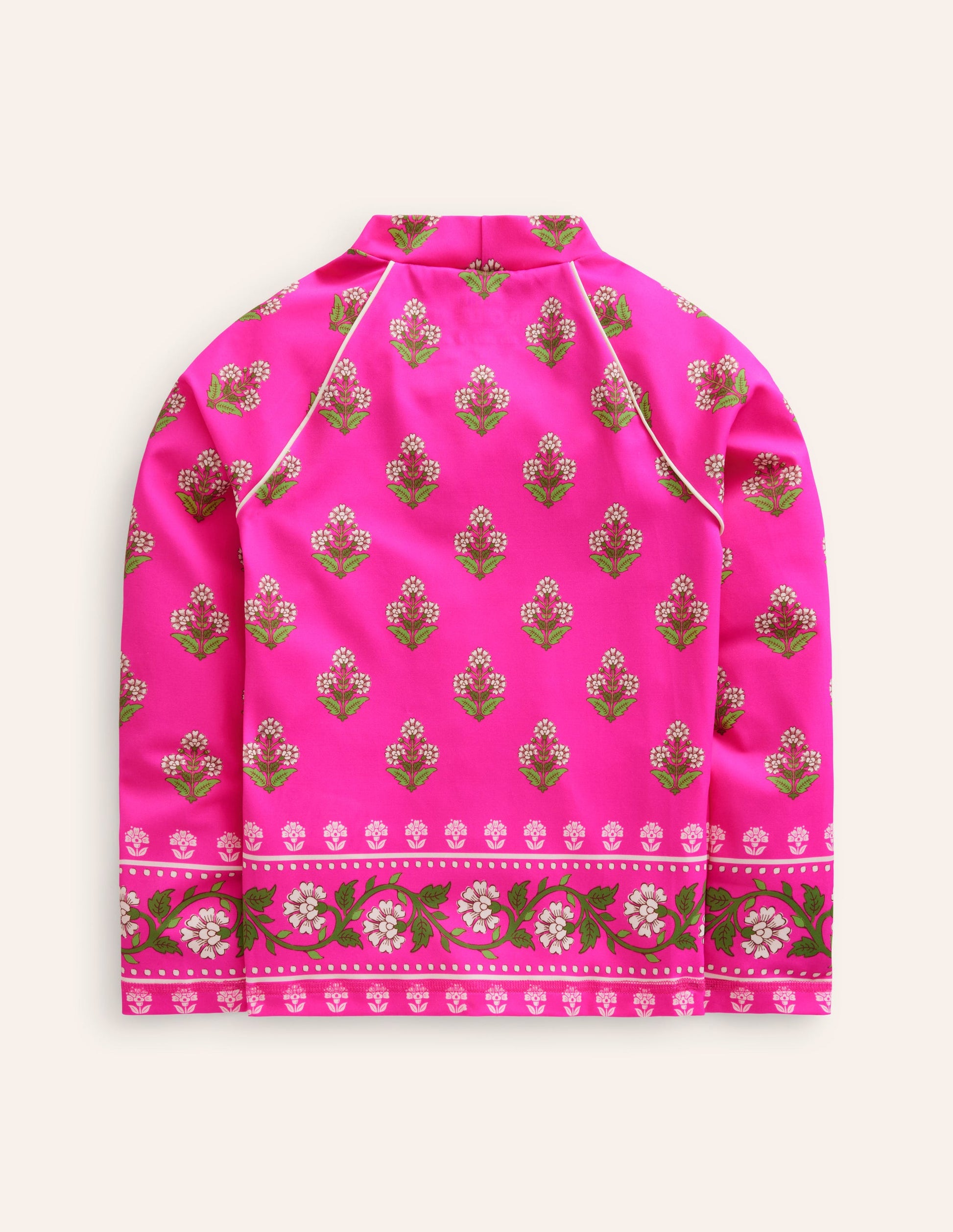 Gemustertes Rash Top-Pink Kleiner Holzblock-2