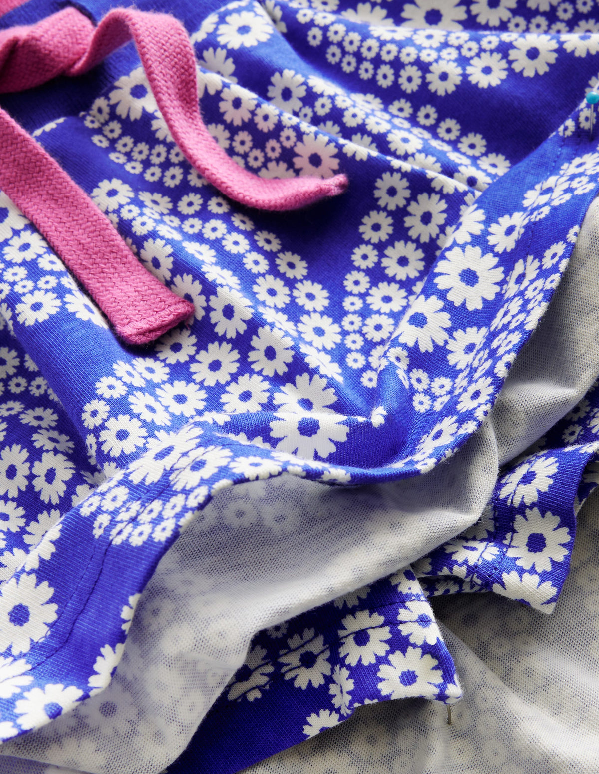 Printed Jersey Skort-Greek Blue Daisy Wave - Image 3