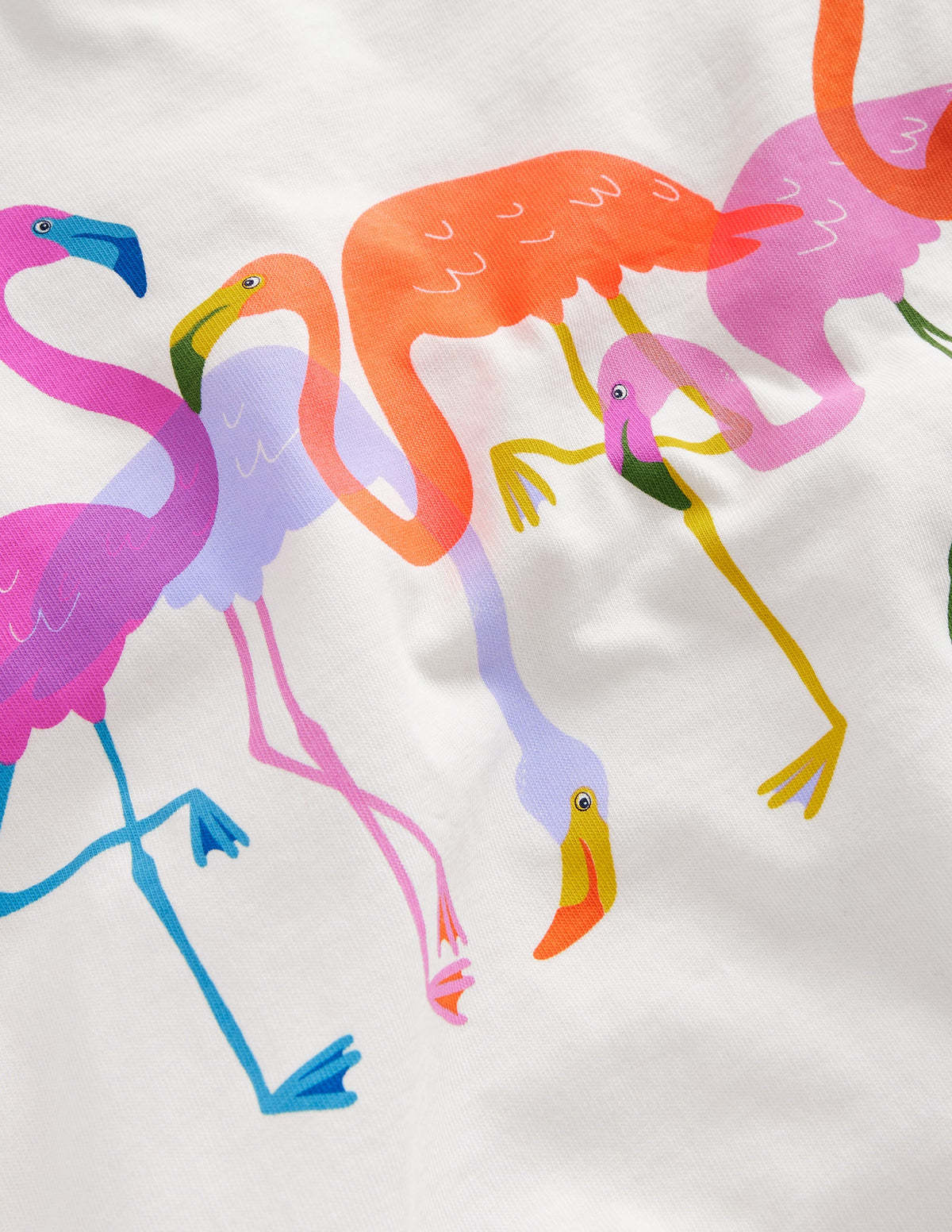 T-shirt à imprimé graphique-Flamants roses ivoire - Image 2