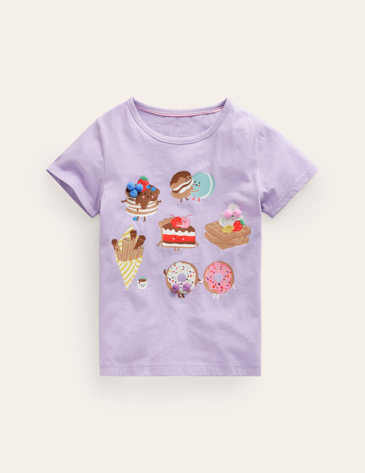T-shirt à imprimé graphique-Desserts lavande brumeuse-1