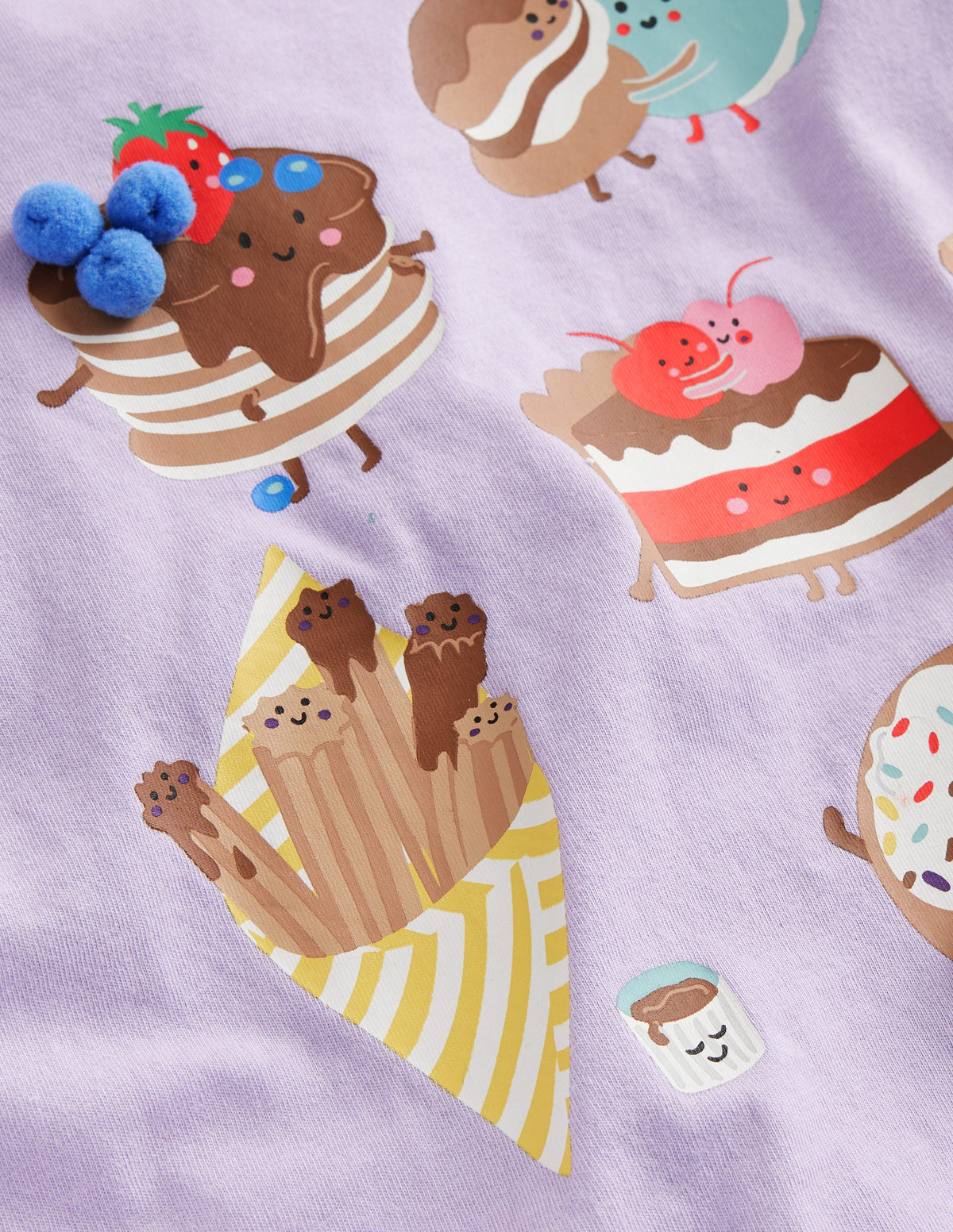 T-shirt à imprimé graphique-Desserts lavande brumeuse-3
