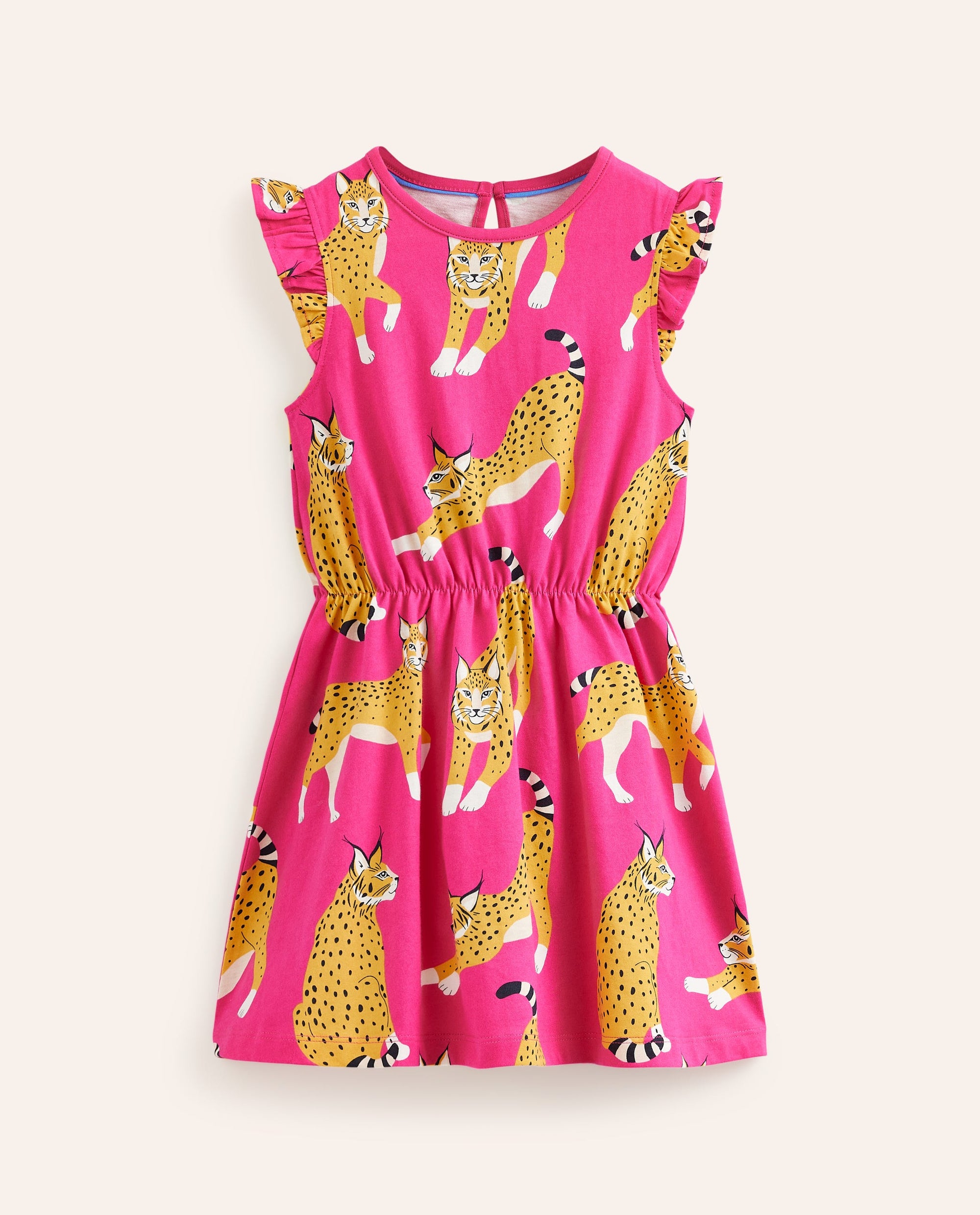 Jerseykleid mit Rüschenärmeln-Rosa Luchs - Image 1