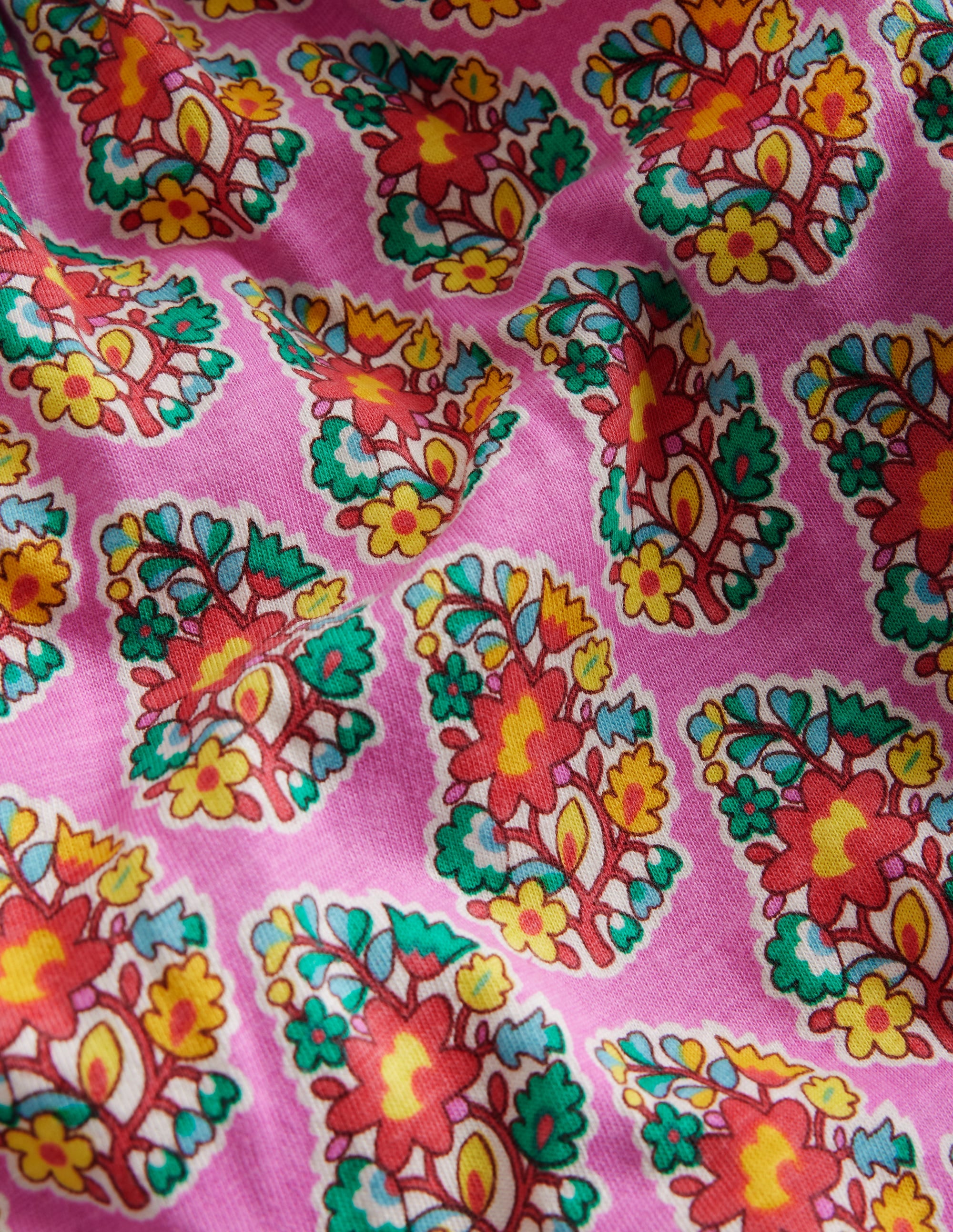 Haremshose aus Jersey-Rosa Pfingstrose Paisley - Image 3