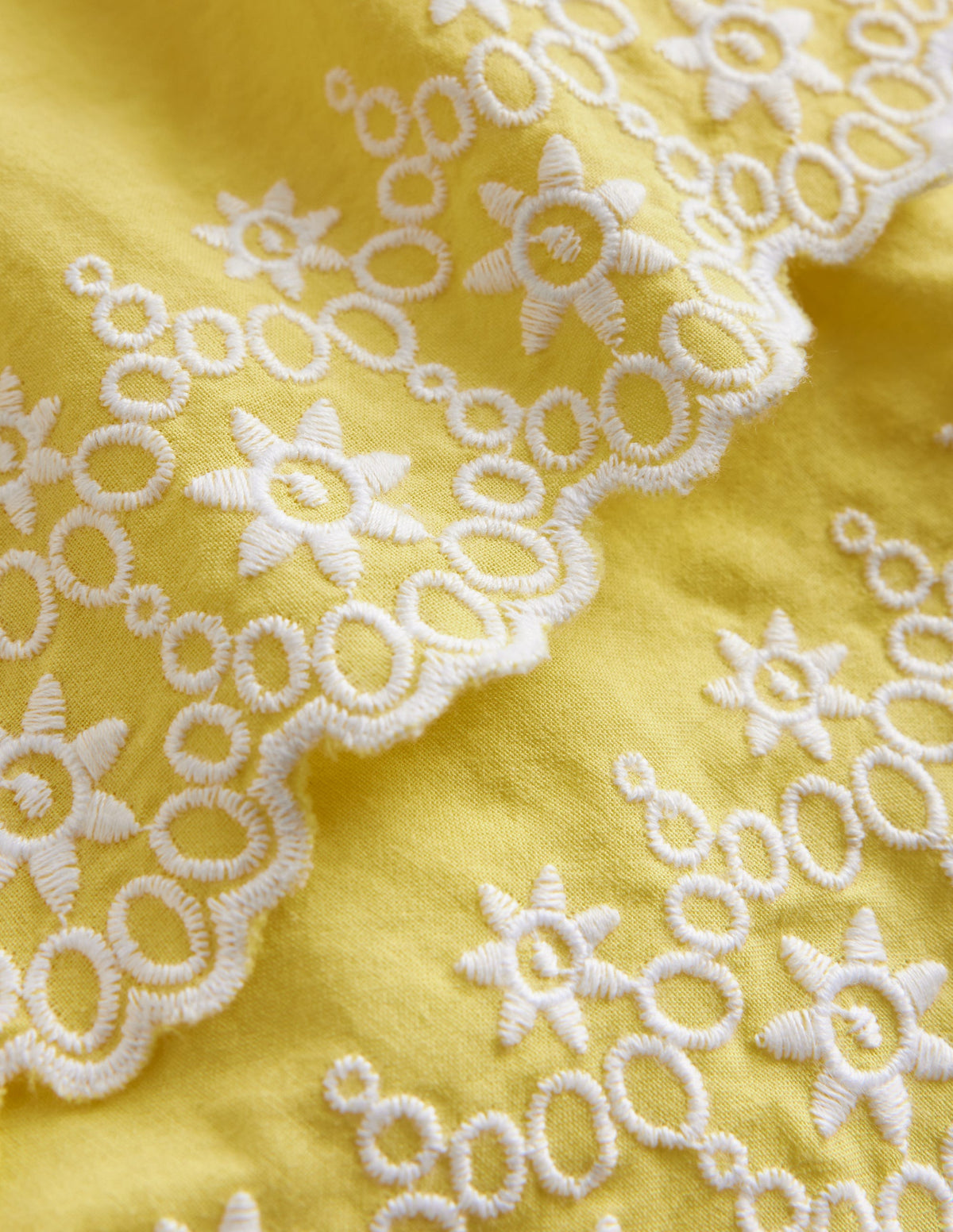 T-shirt à broderie anglaise-Jaune zeste/blanc - Image 3